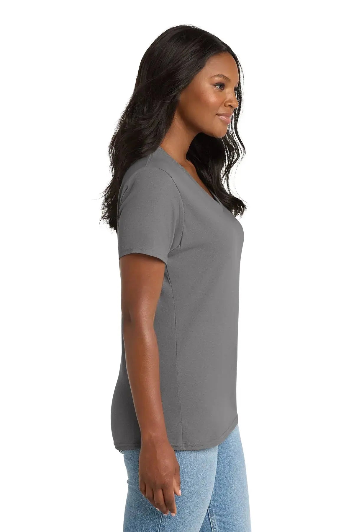 Port & Co™ Women's Core Cotton V-Neck Tee #LPC54V Game Over Merch