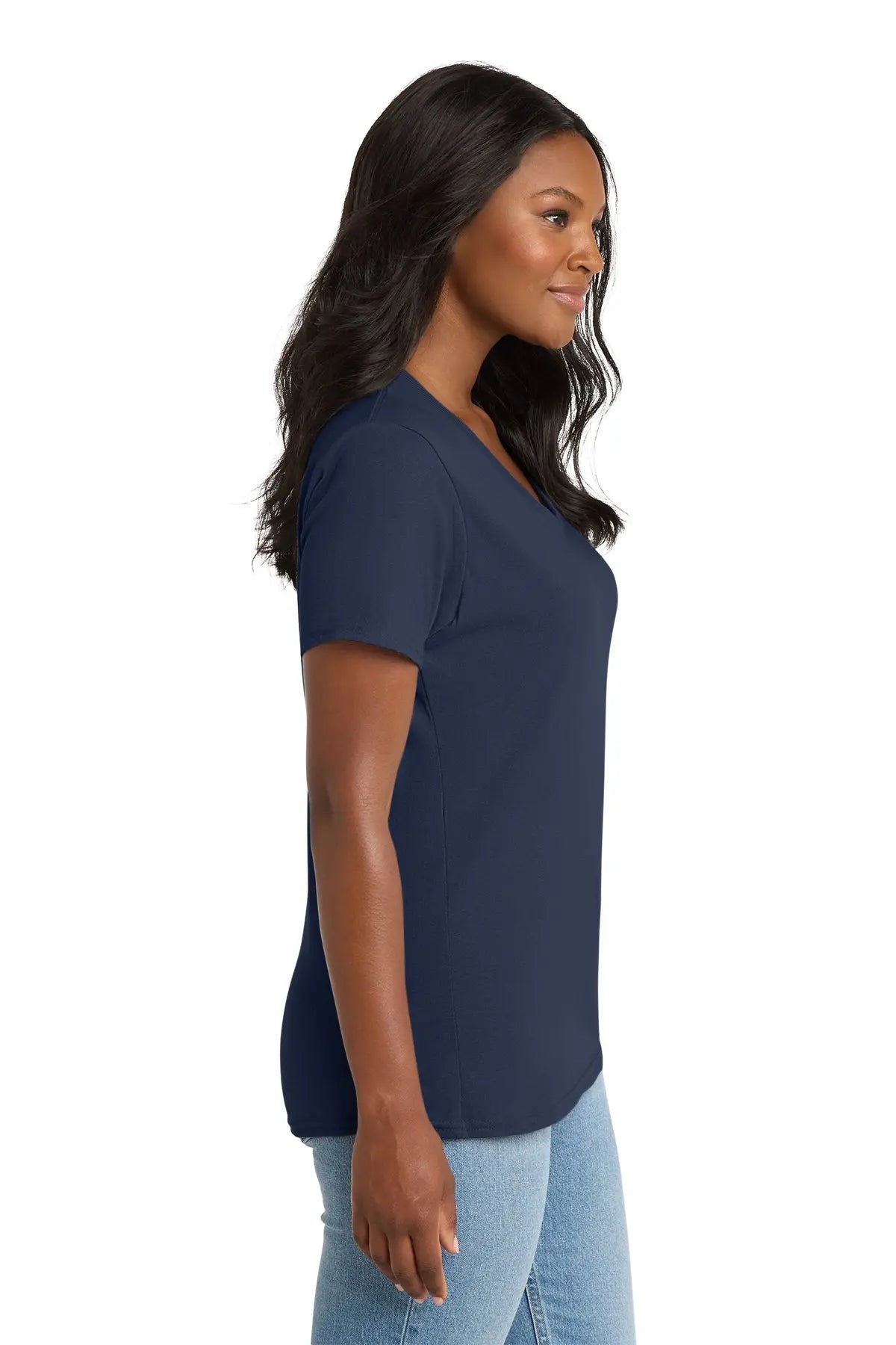 Port & Co™ Women's Core Cotton V-Neck Tee #LPC54V