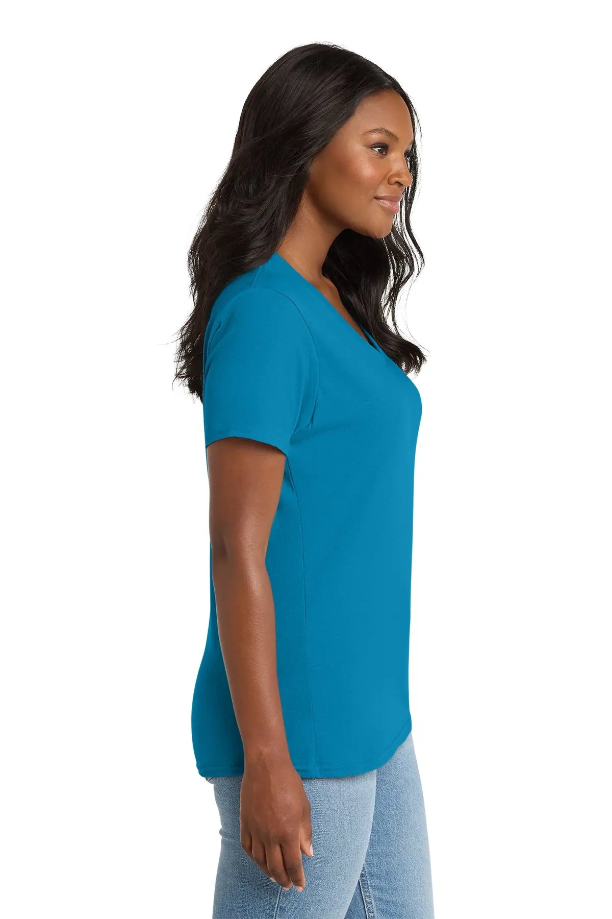 Port & Co™ Women's Core Cotton V-Neck Tee #LPC54V