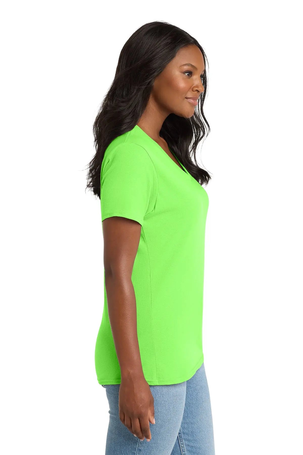 Port & Co™ Women's Core Cotton V-Neck Tee #LPC54V