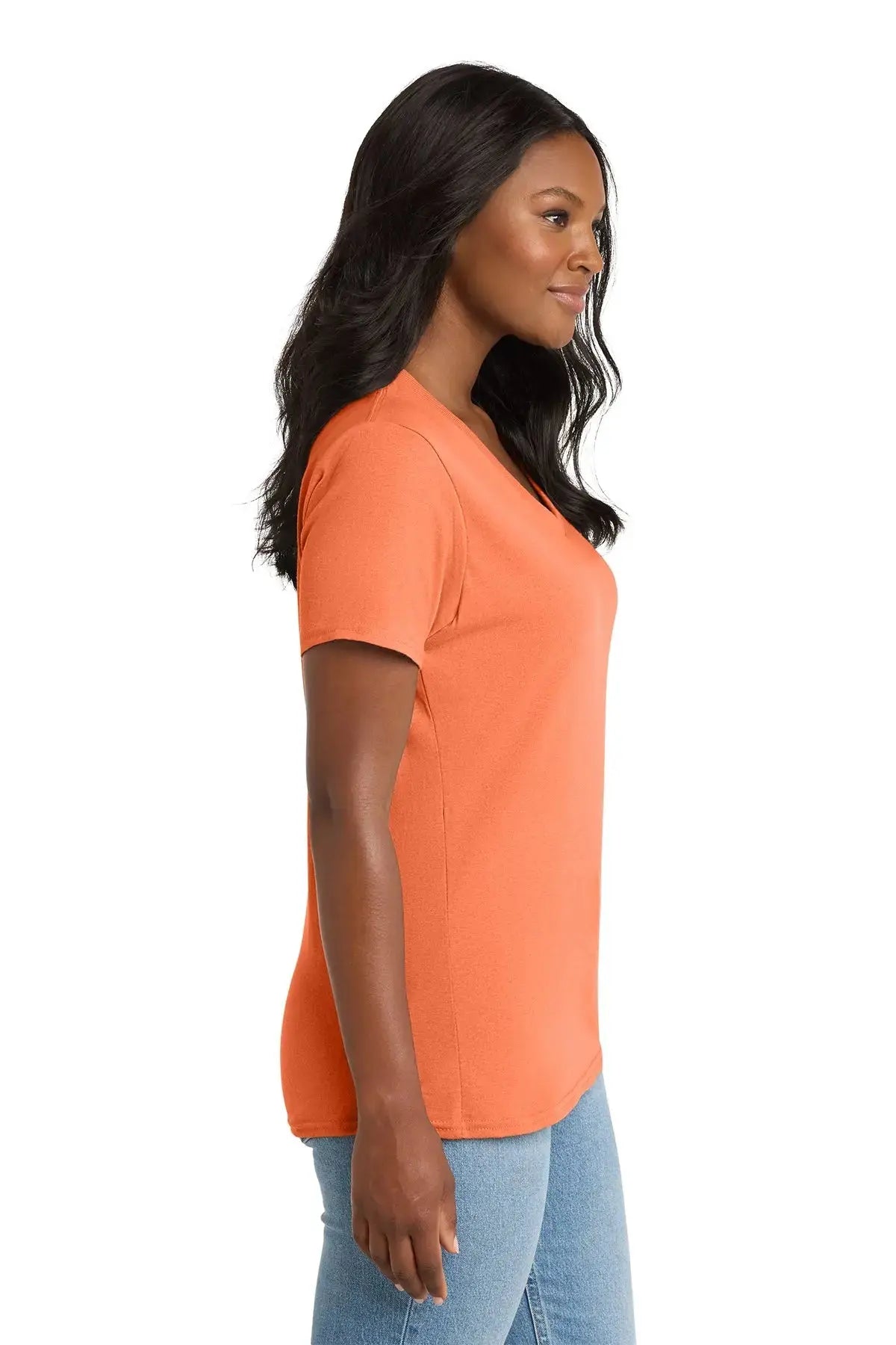 Port & Co™ Women's Core Cotton V-Neck Tee #LPC54V Game Over Merch