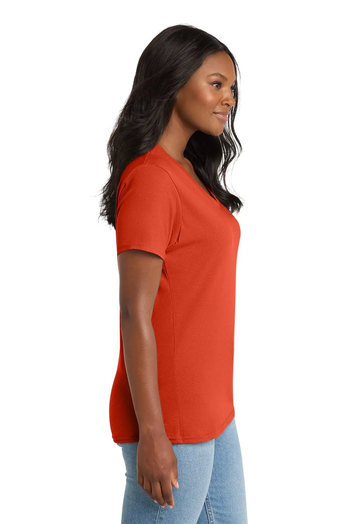 Port & Co™ Women's Core Cotton V-Neck Tee #LPC54V