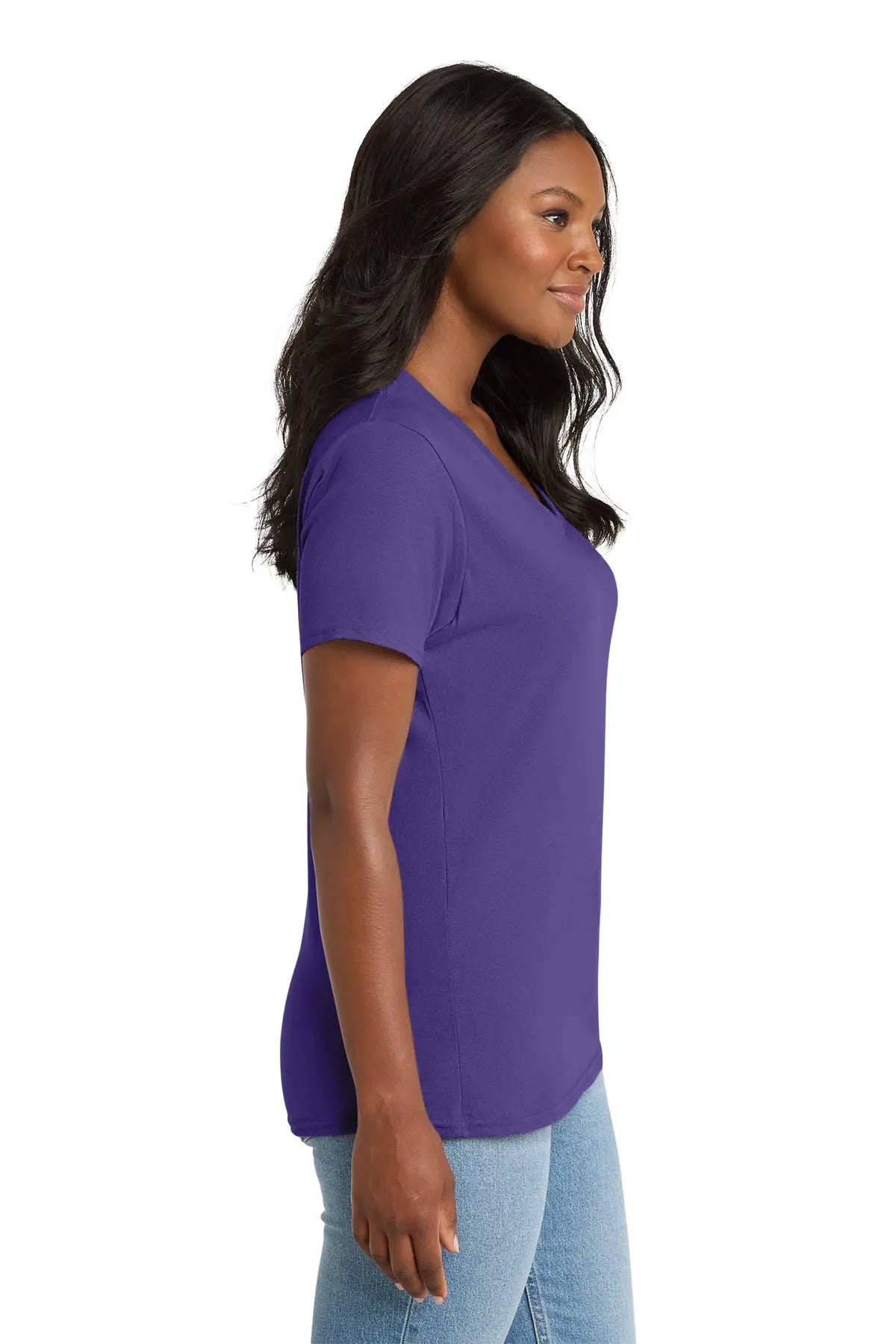 Port & Co™ Women's Core Cotton V-Neck Tee #LPC54V