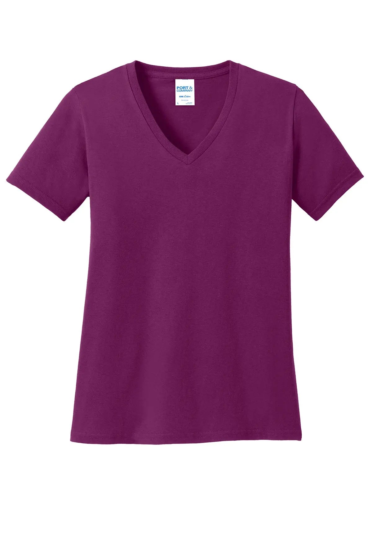 Port & Co™ Women's Core Cotton V-Neck Tee #LPC54V