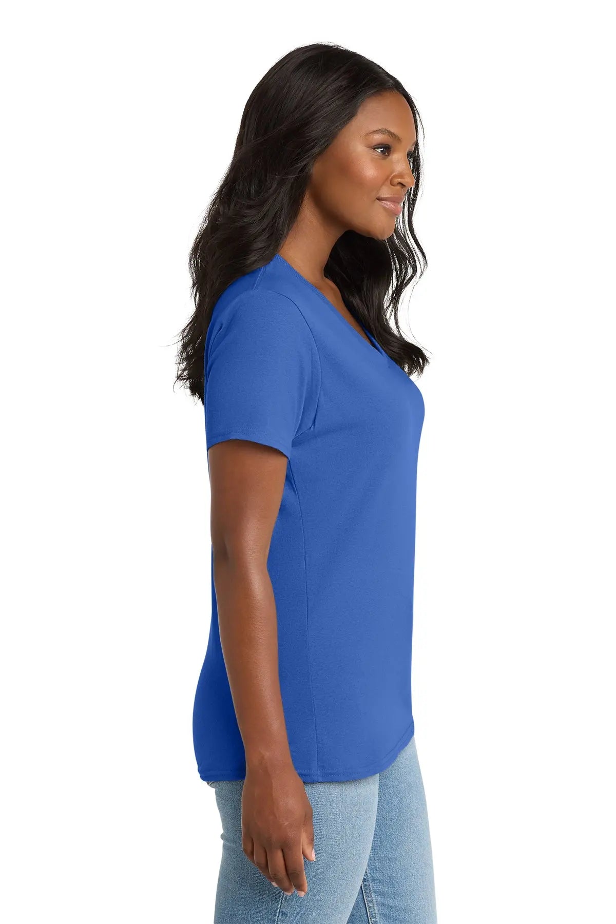 Port & Co™ Women's Core Cotton V-Neck Tee #LPC54V