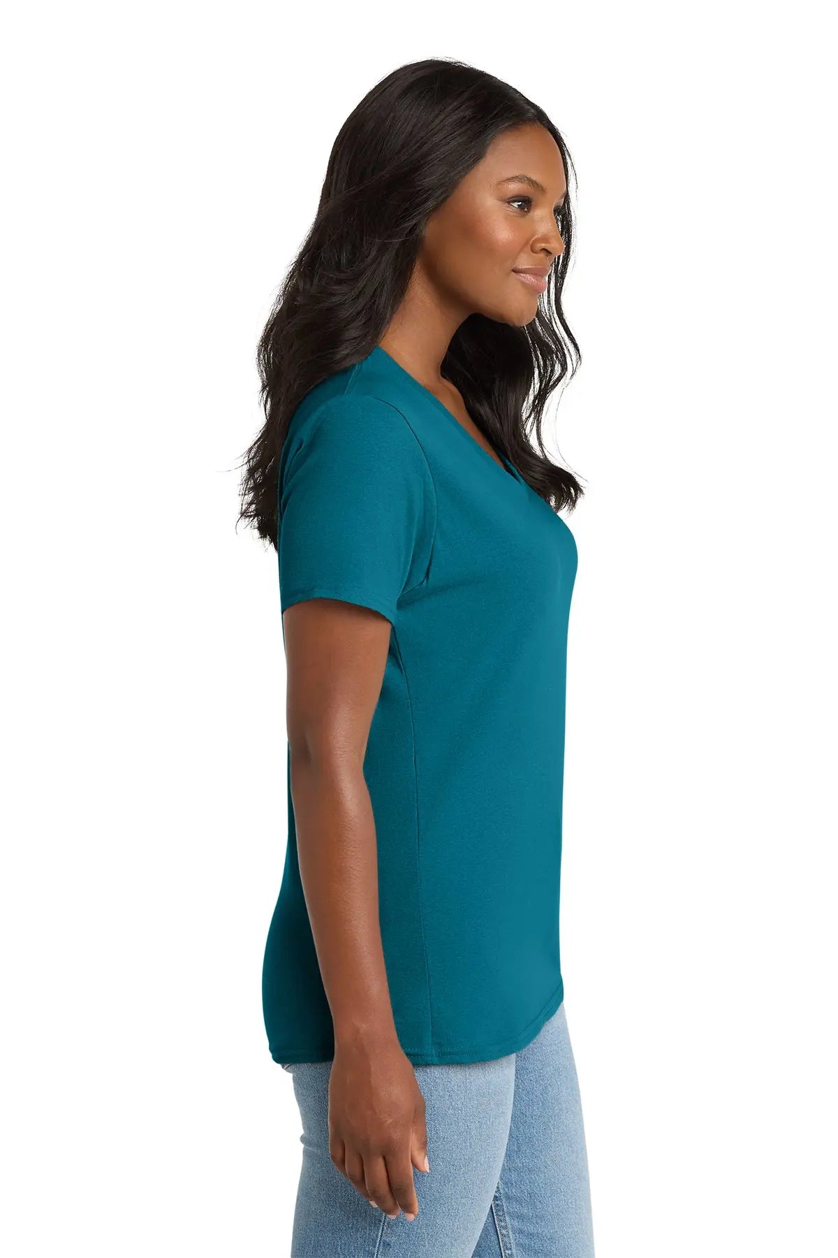 Port & Co™ Women's Core Cotton V-Neck Tee #LPC54V