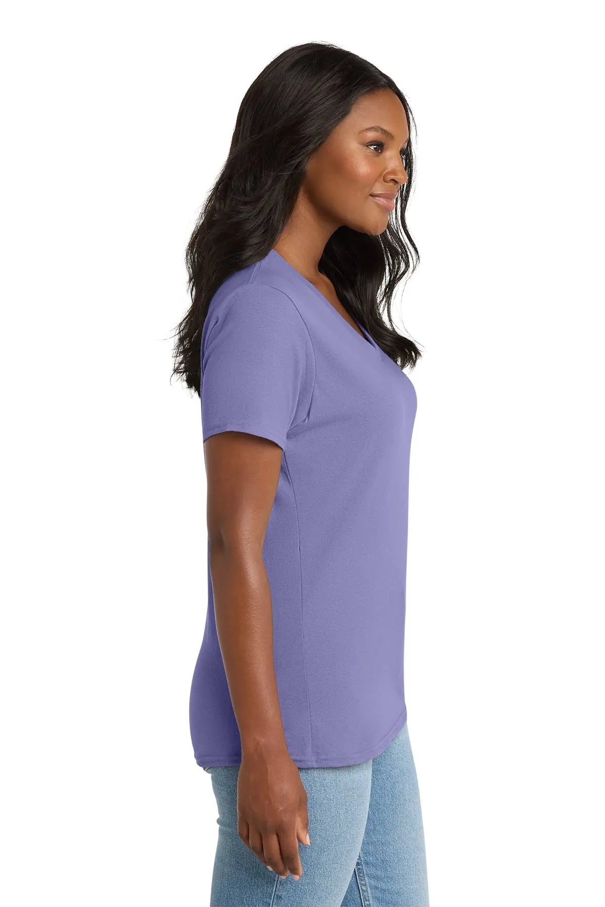 Port & Co™ Women's Core Cotton V-Neck Tee #LPC54V
