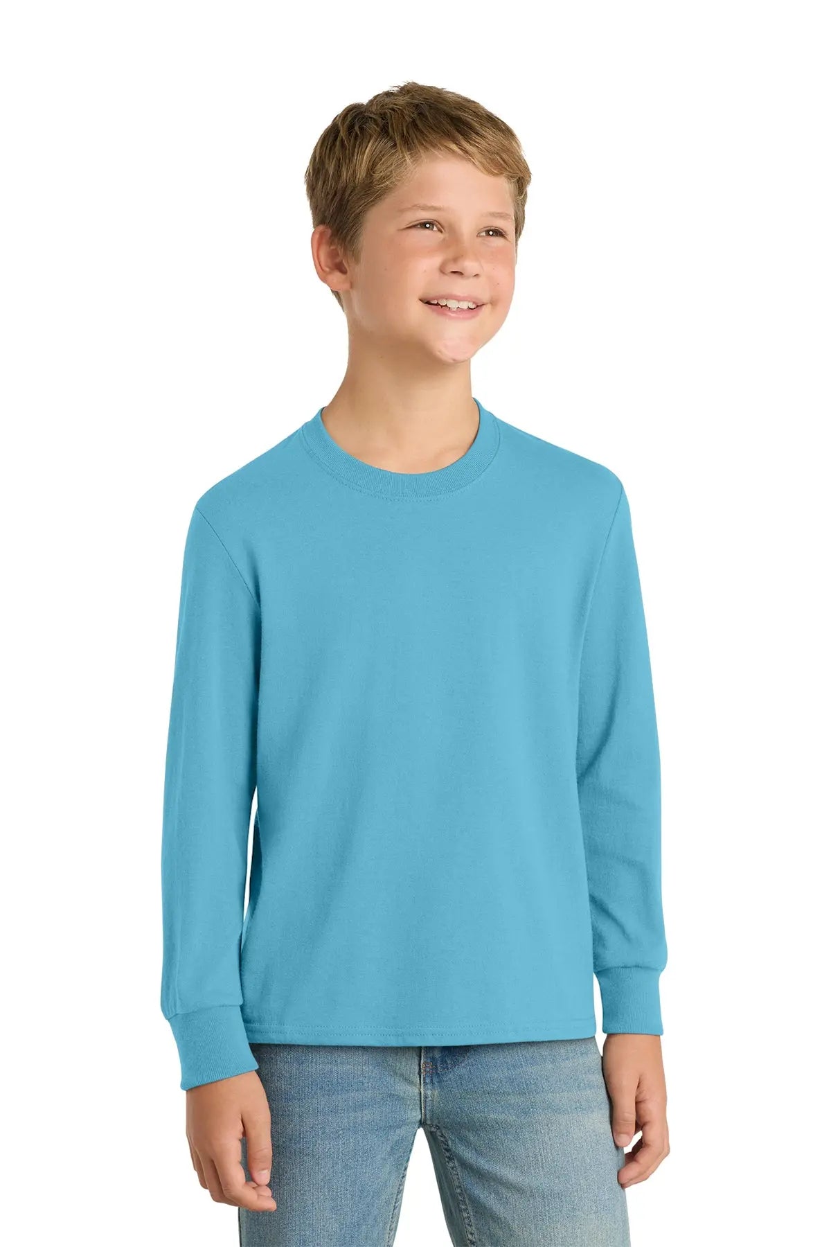 Port & Co™ Youth Long Sleeve Core Cotton Tee #PC54YLS