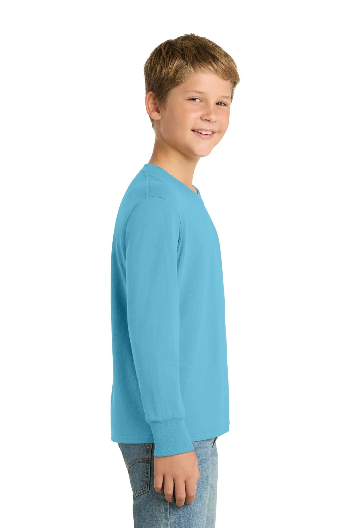 Port & Co™ Youth Long Sleeve Core Cotton Tee #PC54YLS