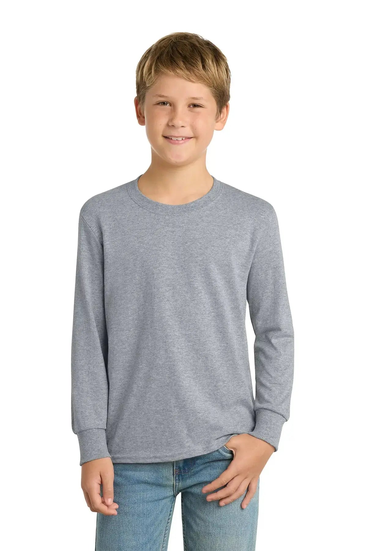 Port & Co™ Youth Long Sleeve Core Cotton Tee #PC54YLS Game Over Merch