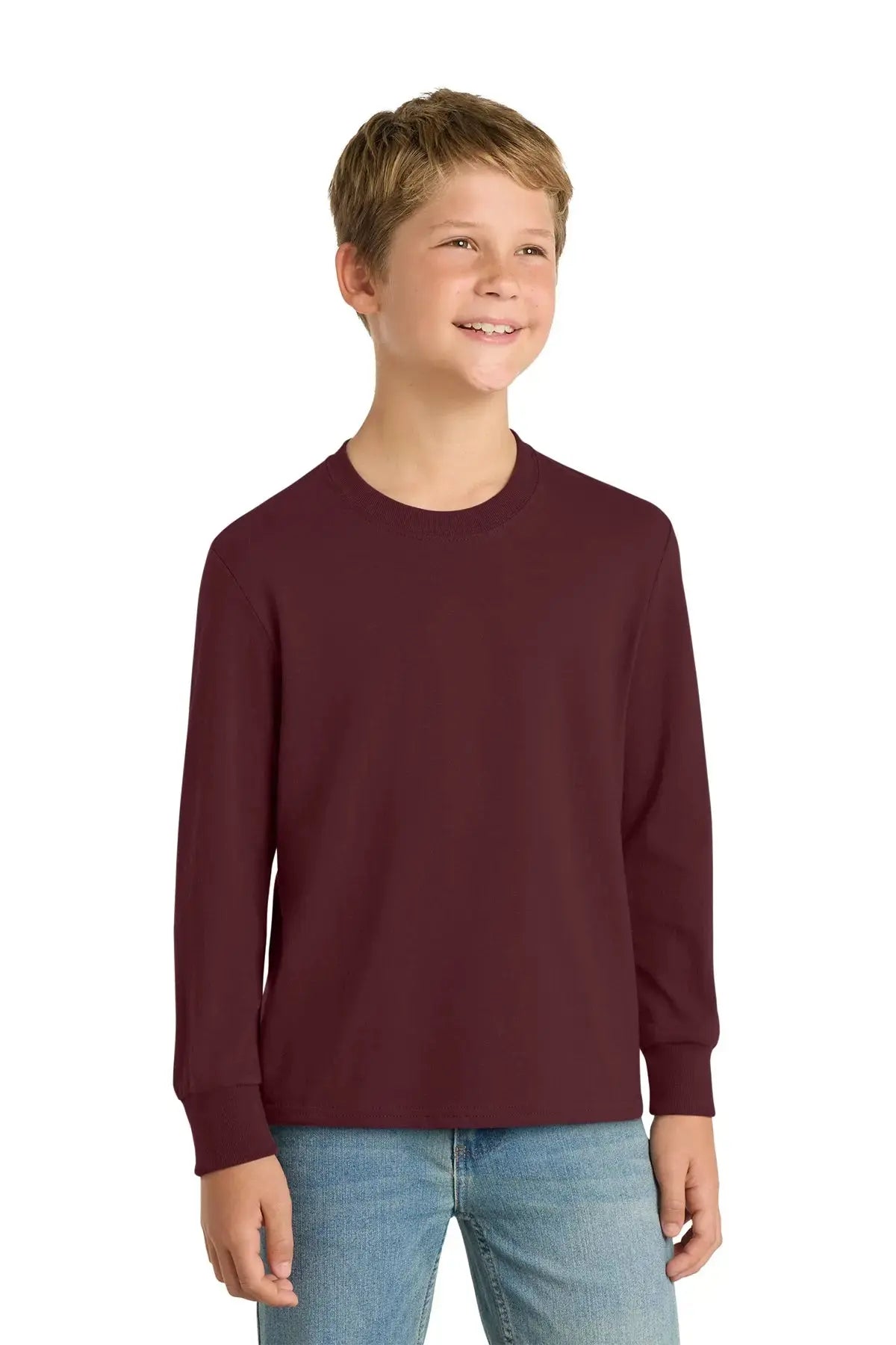 Port & Co™ Youth Long Sleeve Core Cotton Tee #PC54YLS Game Over Merch