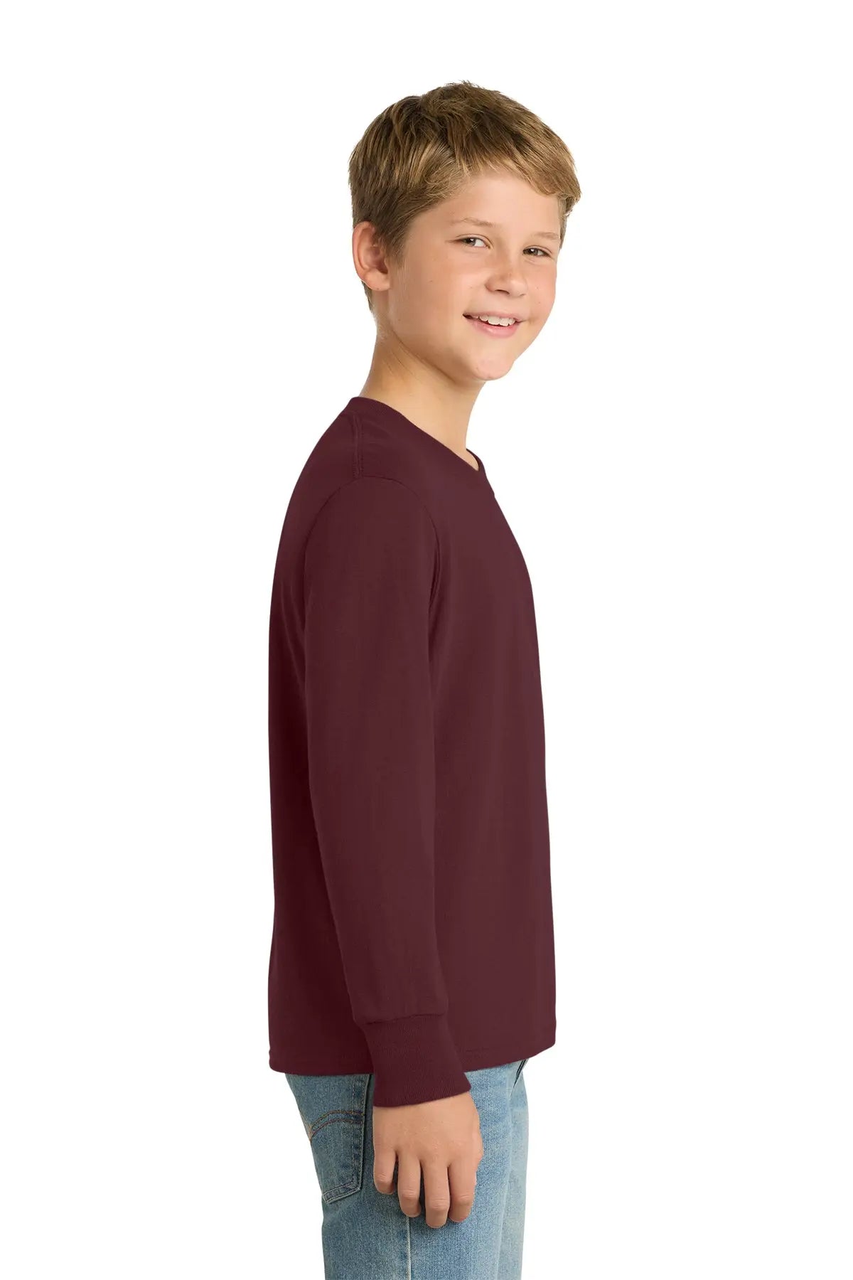 Port & Co™ Youth Long Sleeve Core Cotton Tee #PC54YLS