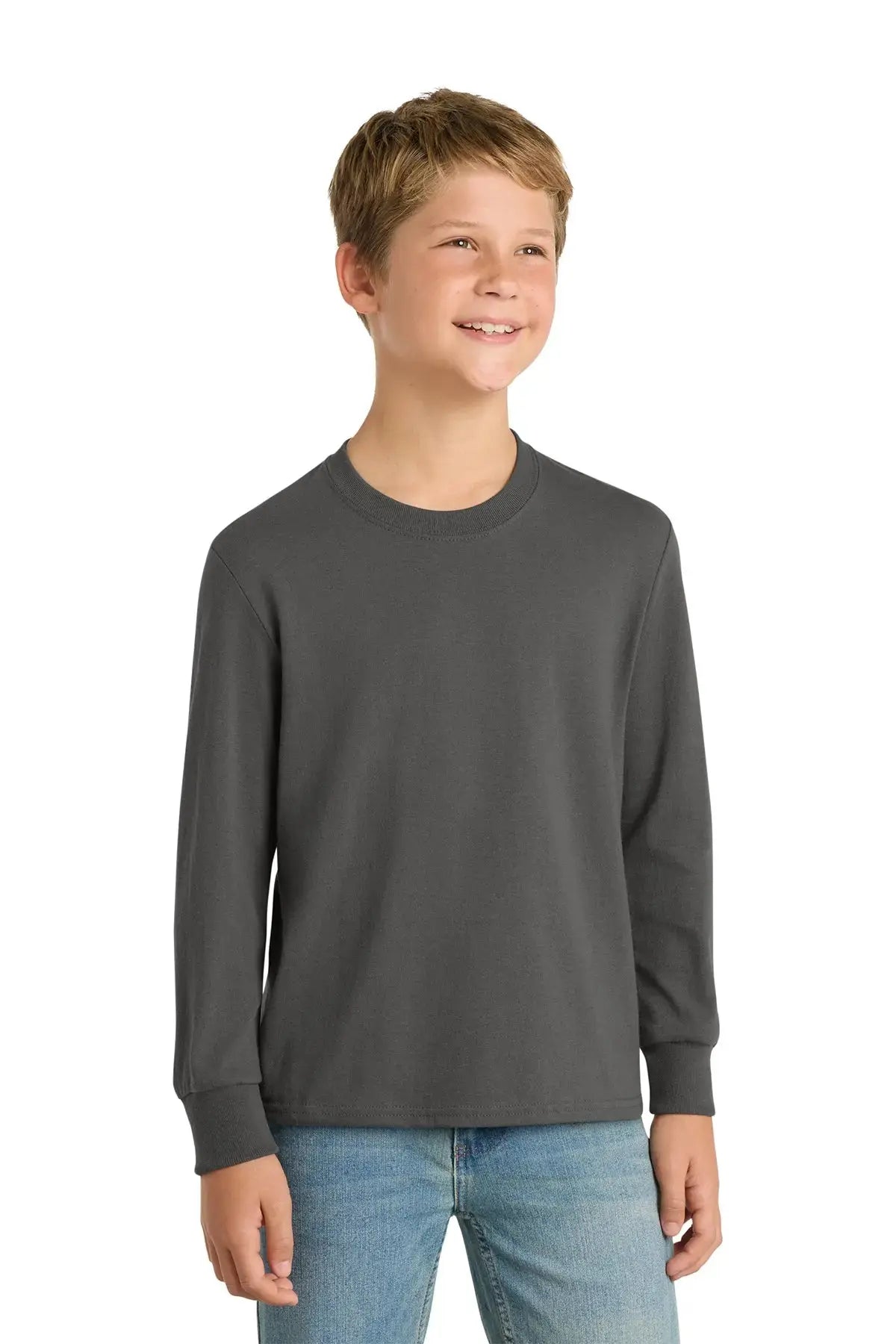 Port & Co™ Youth Long Sleeve Core Cotton Tee #PC54YLS Game Over Merch