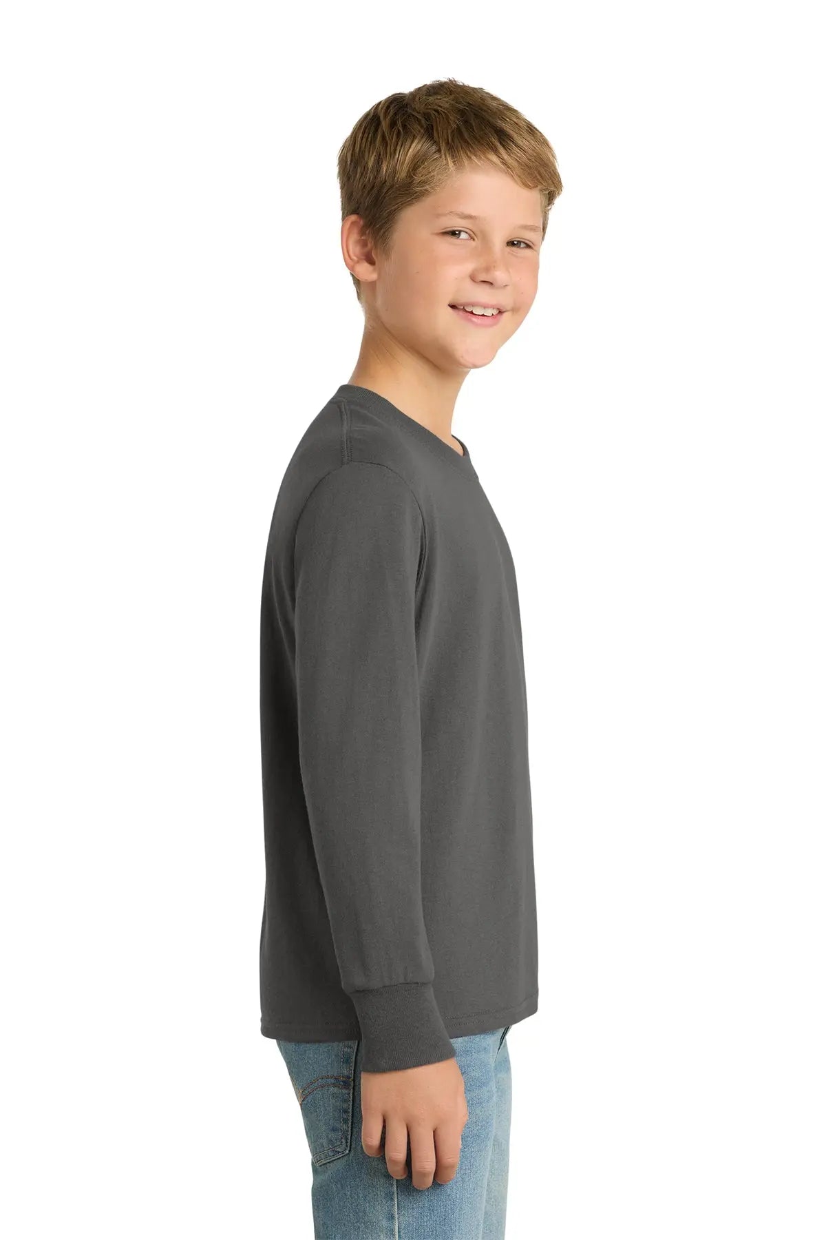 Port & Co™ Youth Long Sleeve Core Cotton Tee #PC54YLS