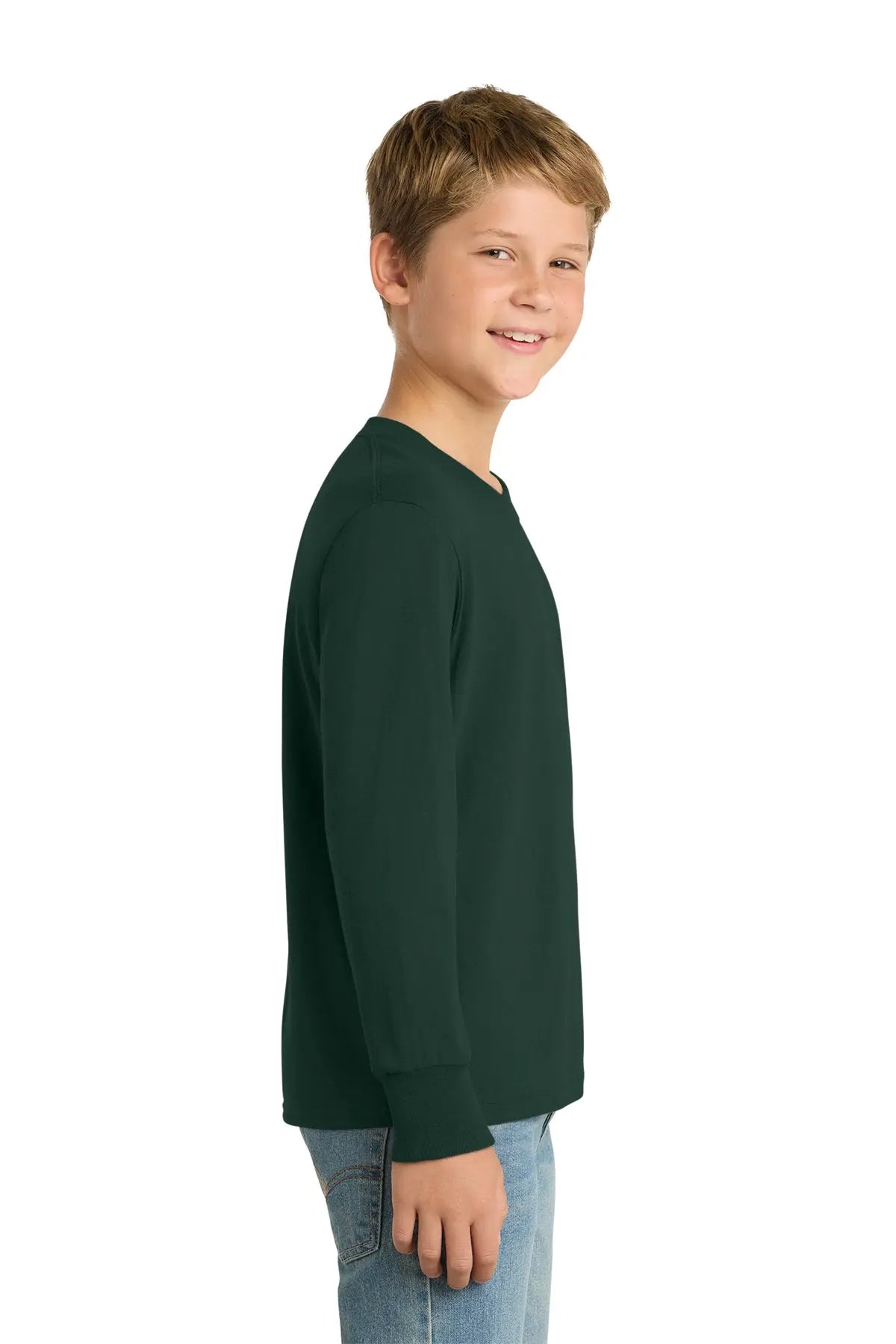 Port & Co™ Youth Long Sleeve Core Cotton Tee #PC54YLS