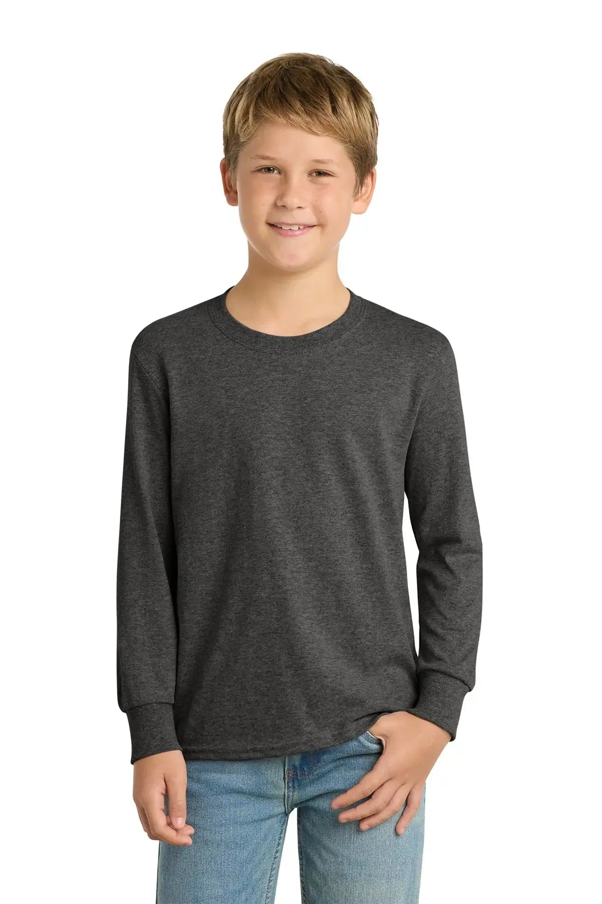 Port & Co™ Youth Long Sleeve Core Cotton Tee #PC54YLS Game Over Merch