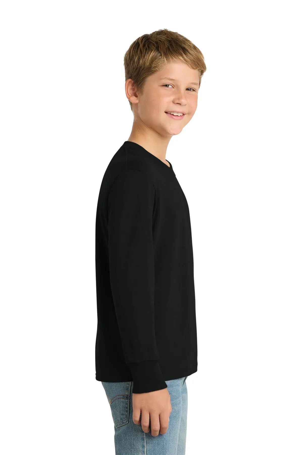 Port & Co™ Youth Long Sleeve Core Cotton Tee #PC54YLS