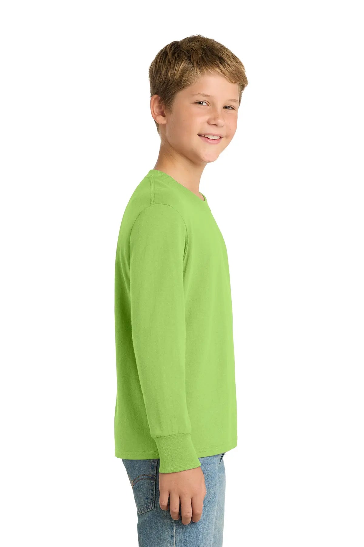 Port & Co™ Youth Long Sleeve Core Cotton Tee #PC54YLS