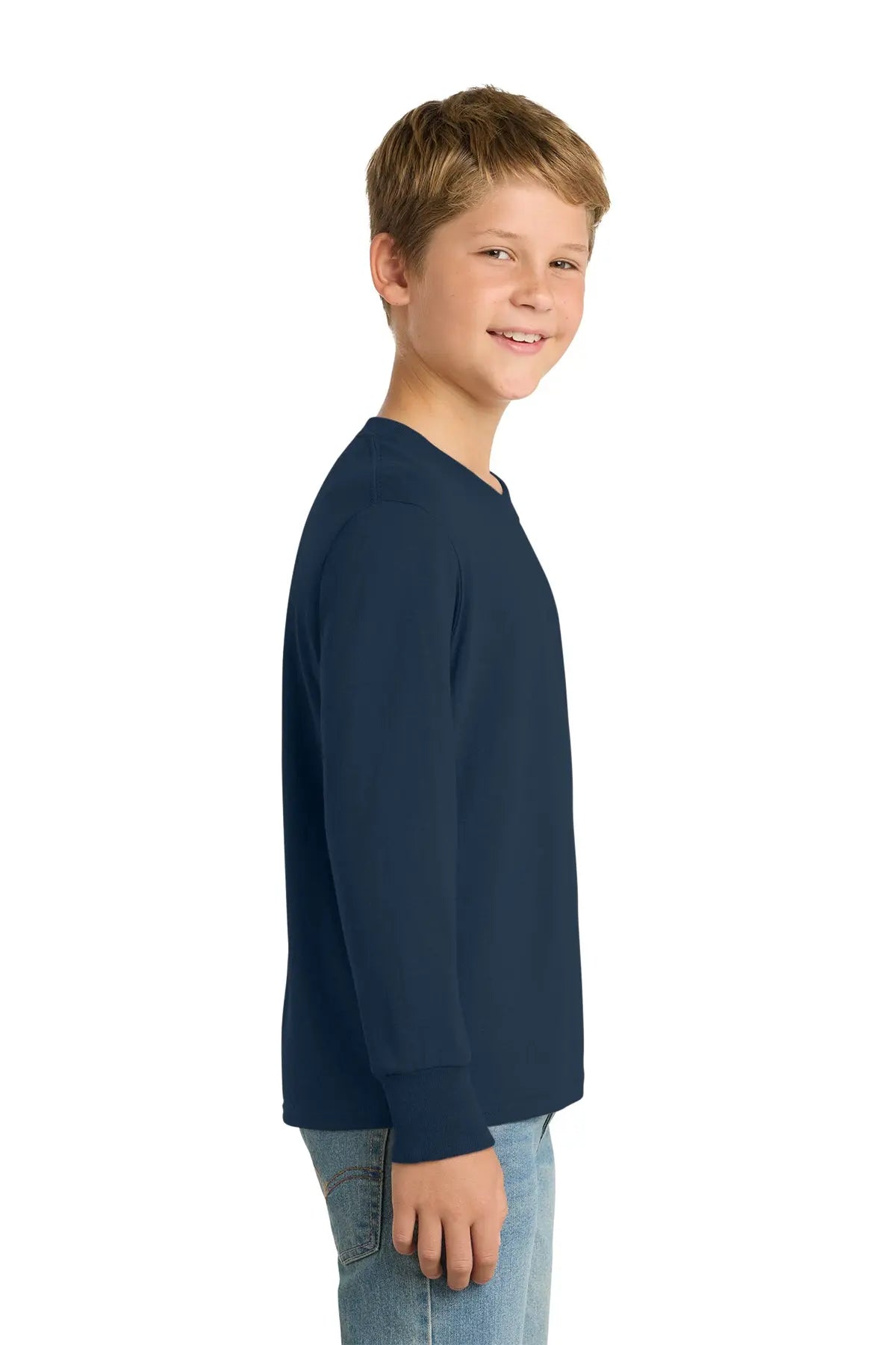 Port & Co™ Youth Long Sleeve Core Cotton Tee #PC54YLS