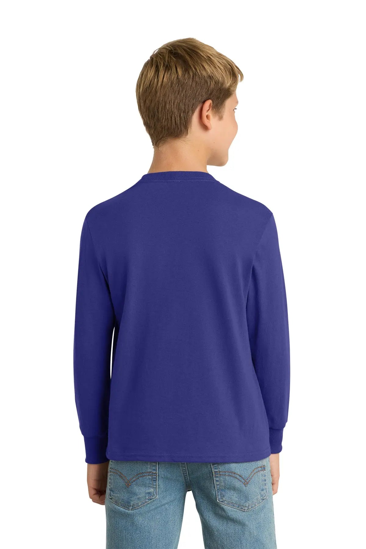 Port & Co™ Youth Long Sleeve Core Cotton Tee #PC54YLS