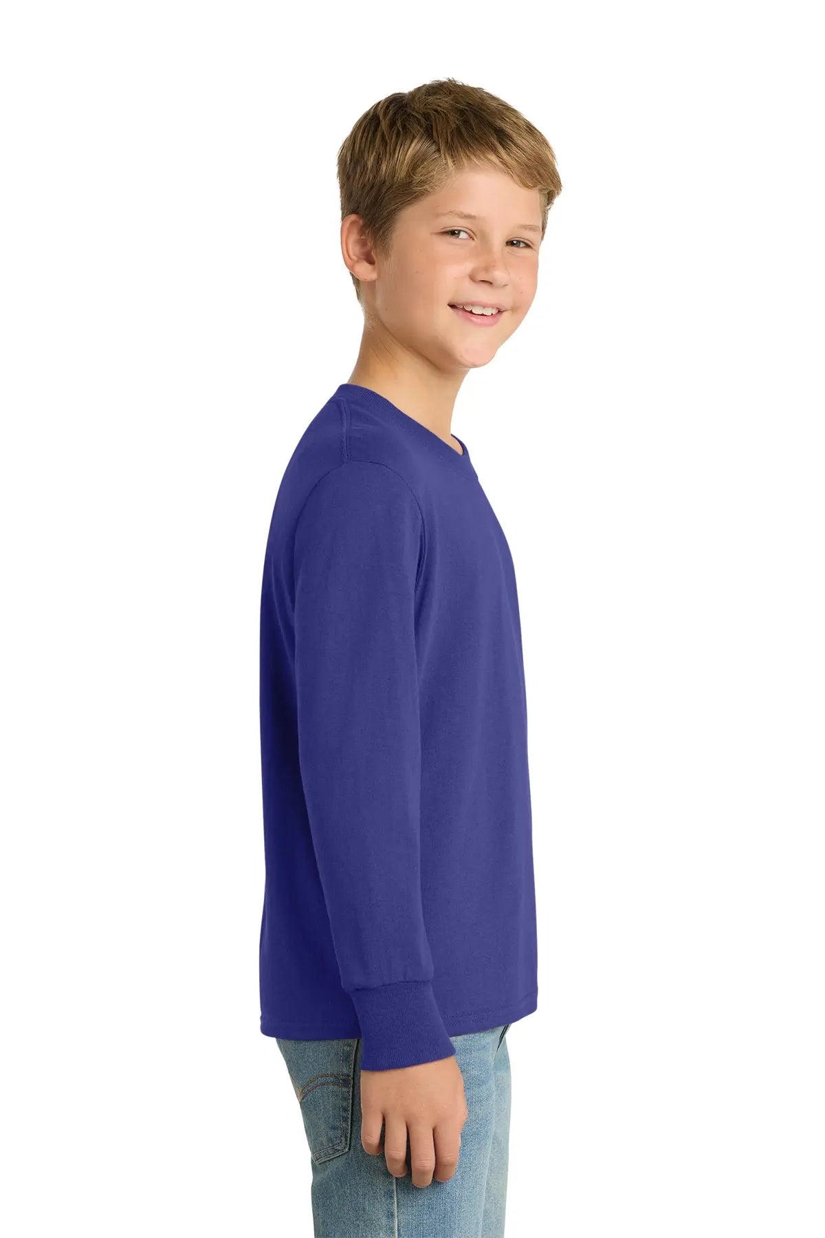 Port & Co™ Youth Long Sleeve Core Cotton Tee #PC54YLS