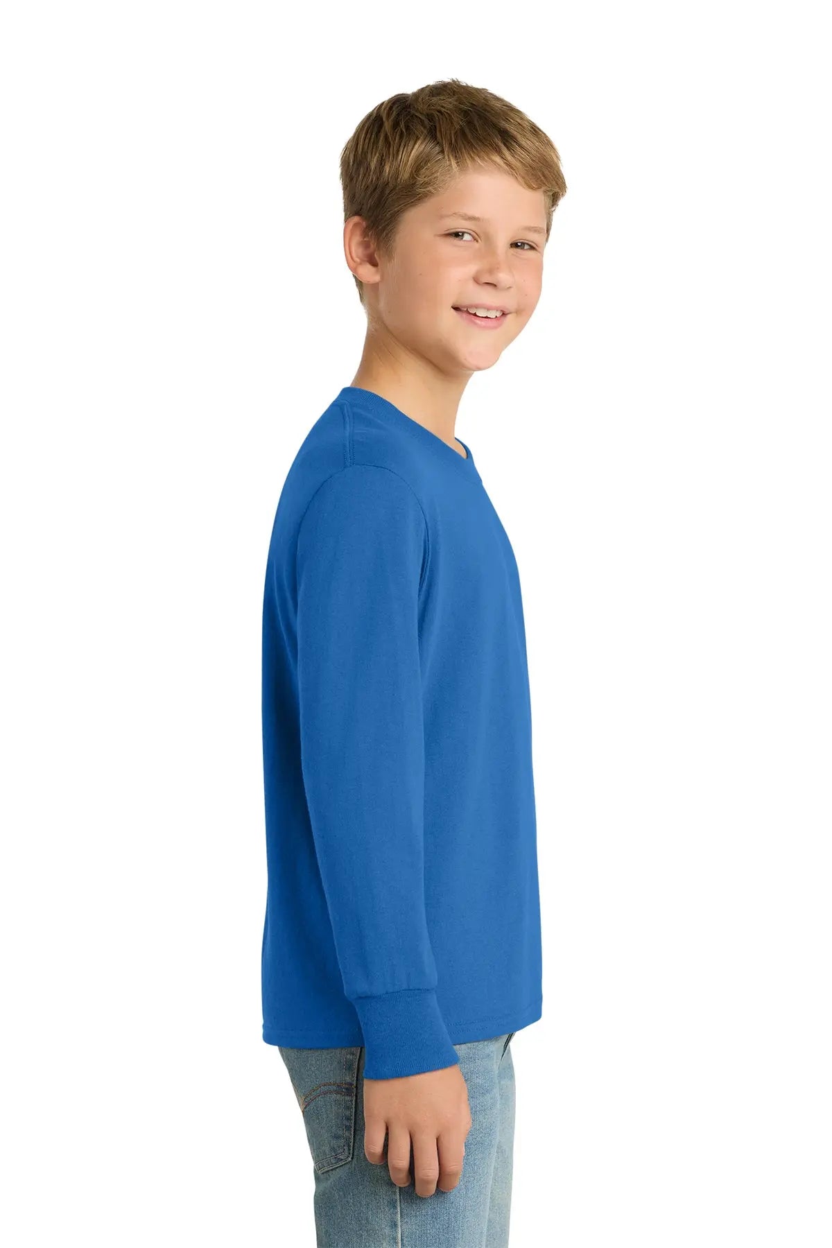 Port & Co™ Youth Long Sleeve Core Cotton Tee #PC54YLS