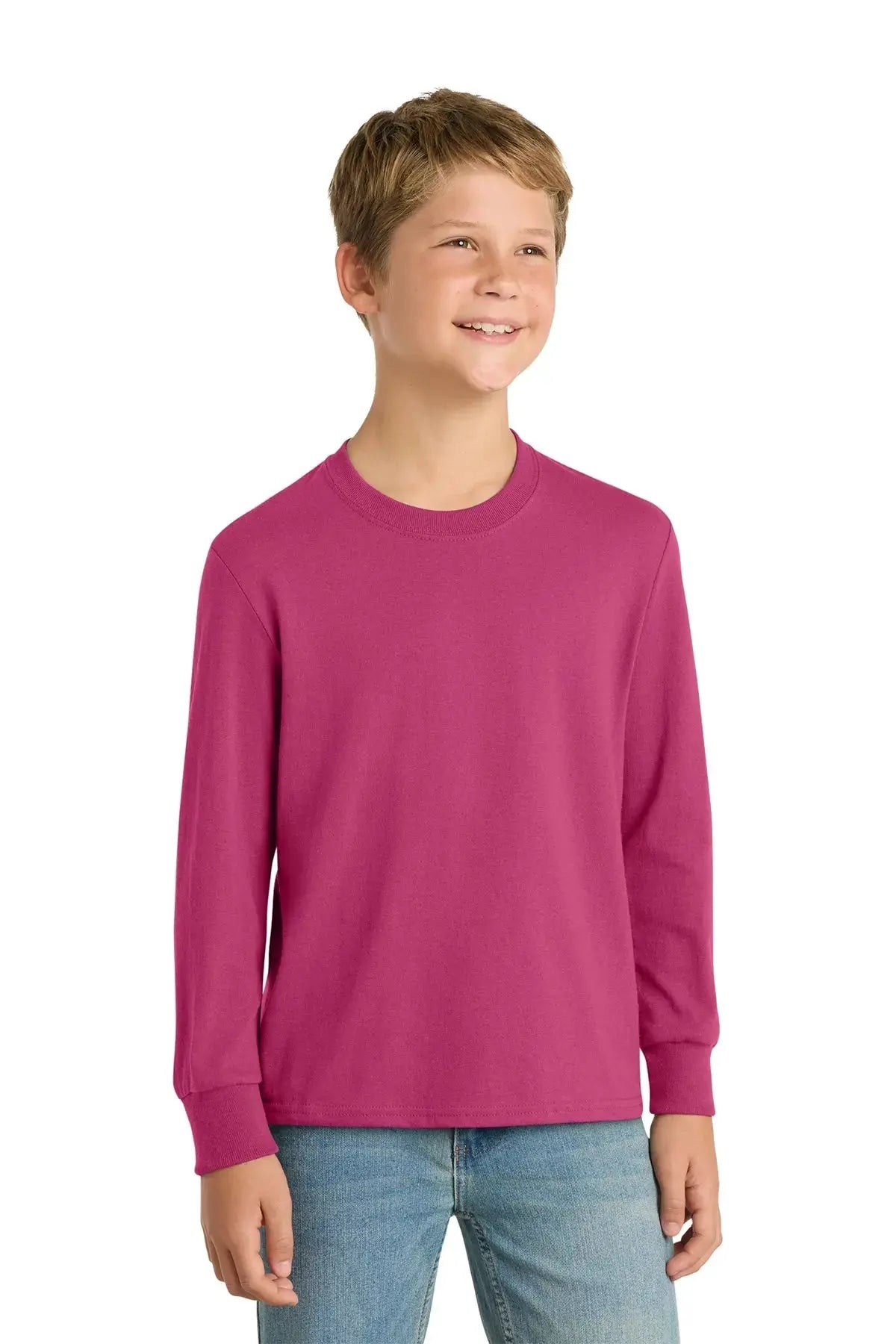 Port & Co™ Youth Long Sleeve Core Cotton Tee #PC54YLS Game Over Merch