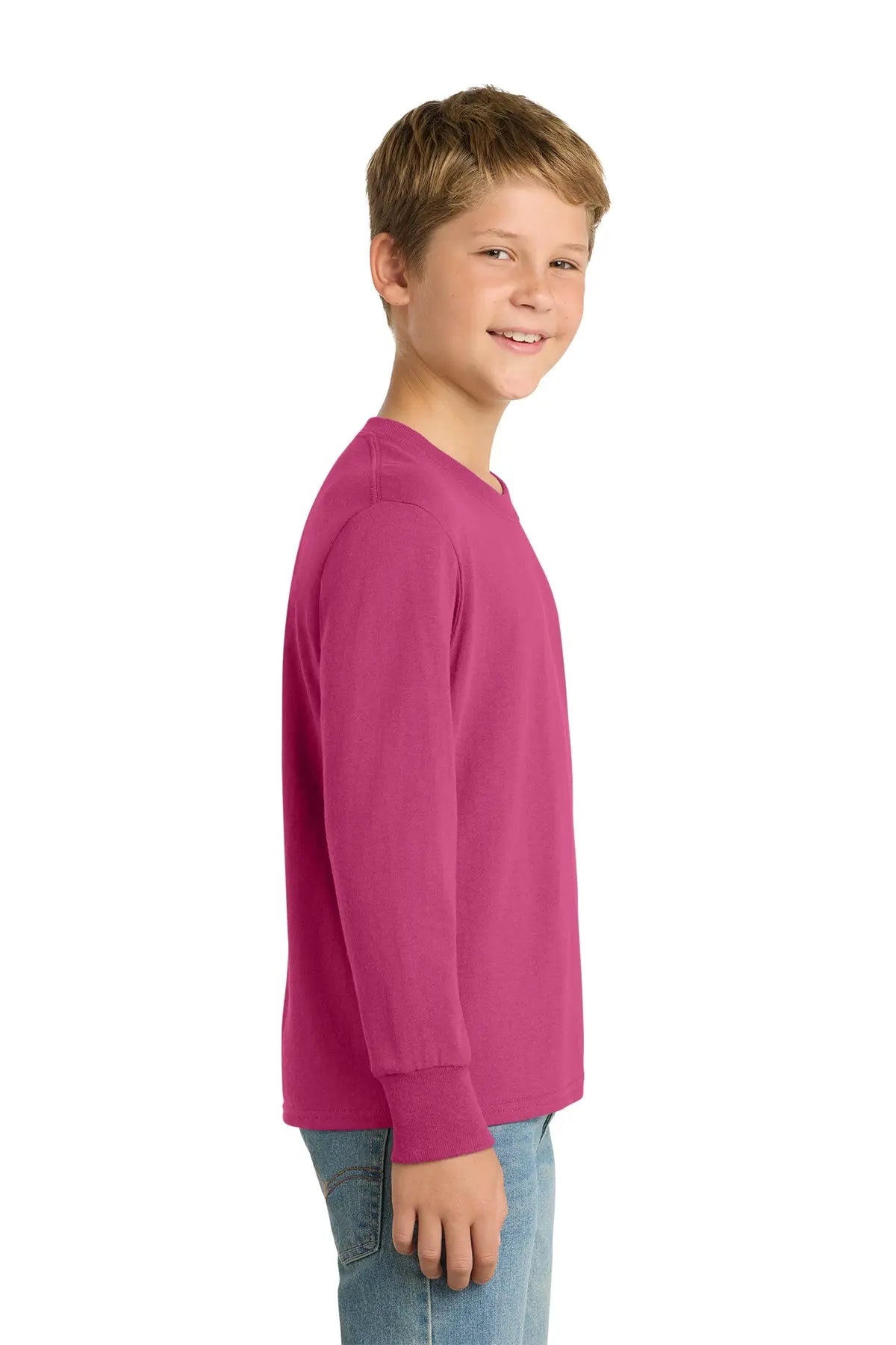 Port & Co™ Youth Long Sleeve Core Cotton Tee #PC54YLS