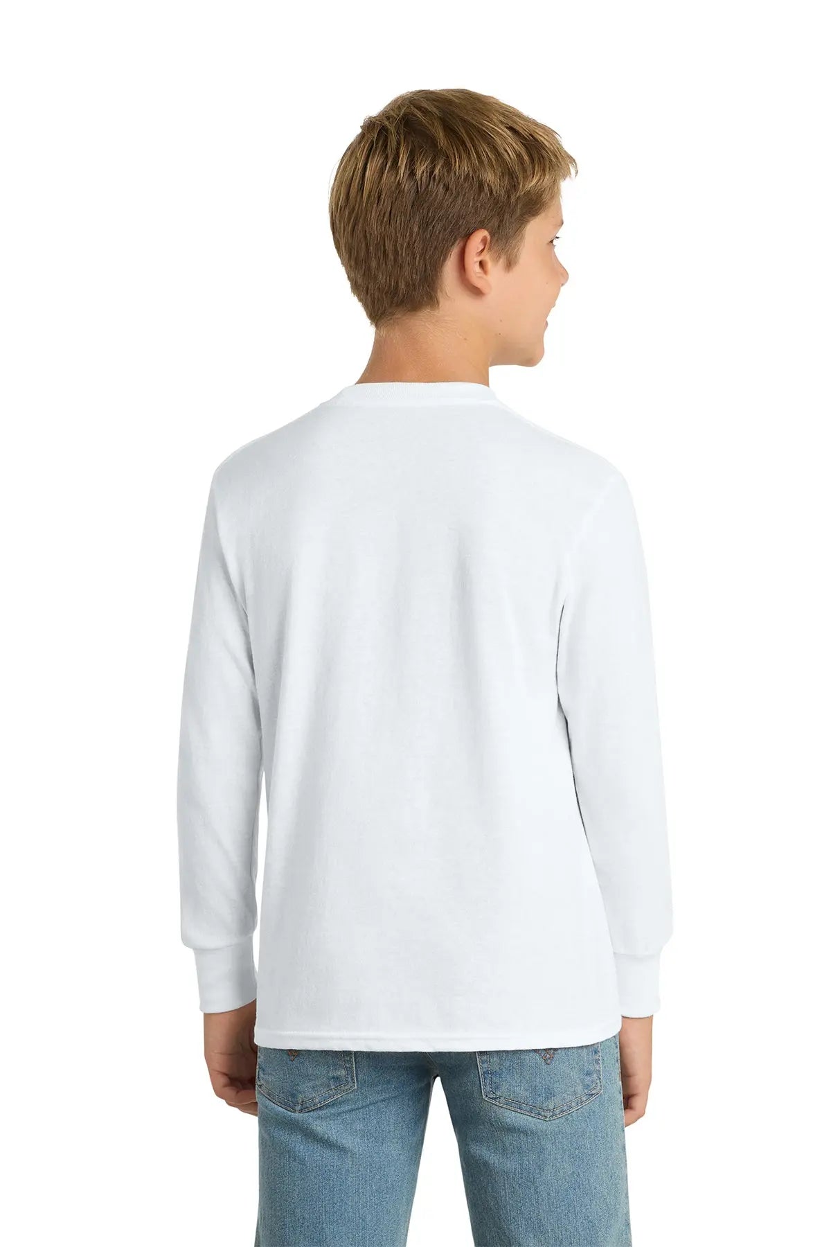 Port & Co™ Youth Long Sleeve Core Cotton Tee #PC54YLS