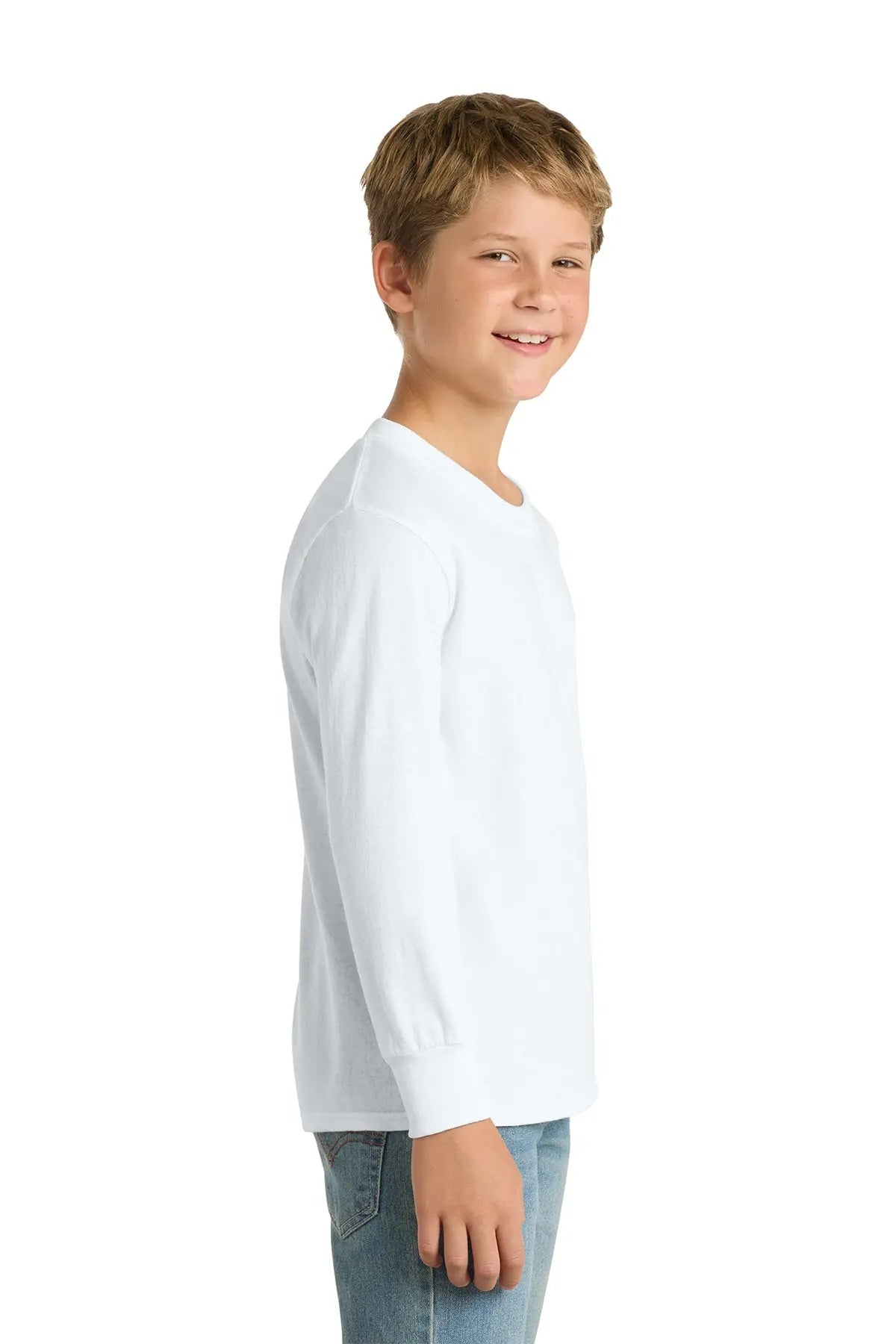 Port & Co™ Youth Long Sleeve Core Cotton Tee #PC54YLS