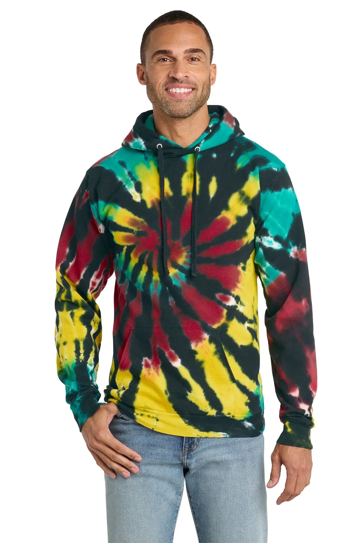 Port & Co™ Tie-Dye Pullover Hooded Sweatshirt #PC146
