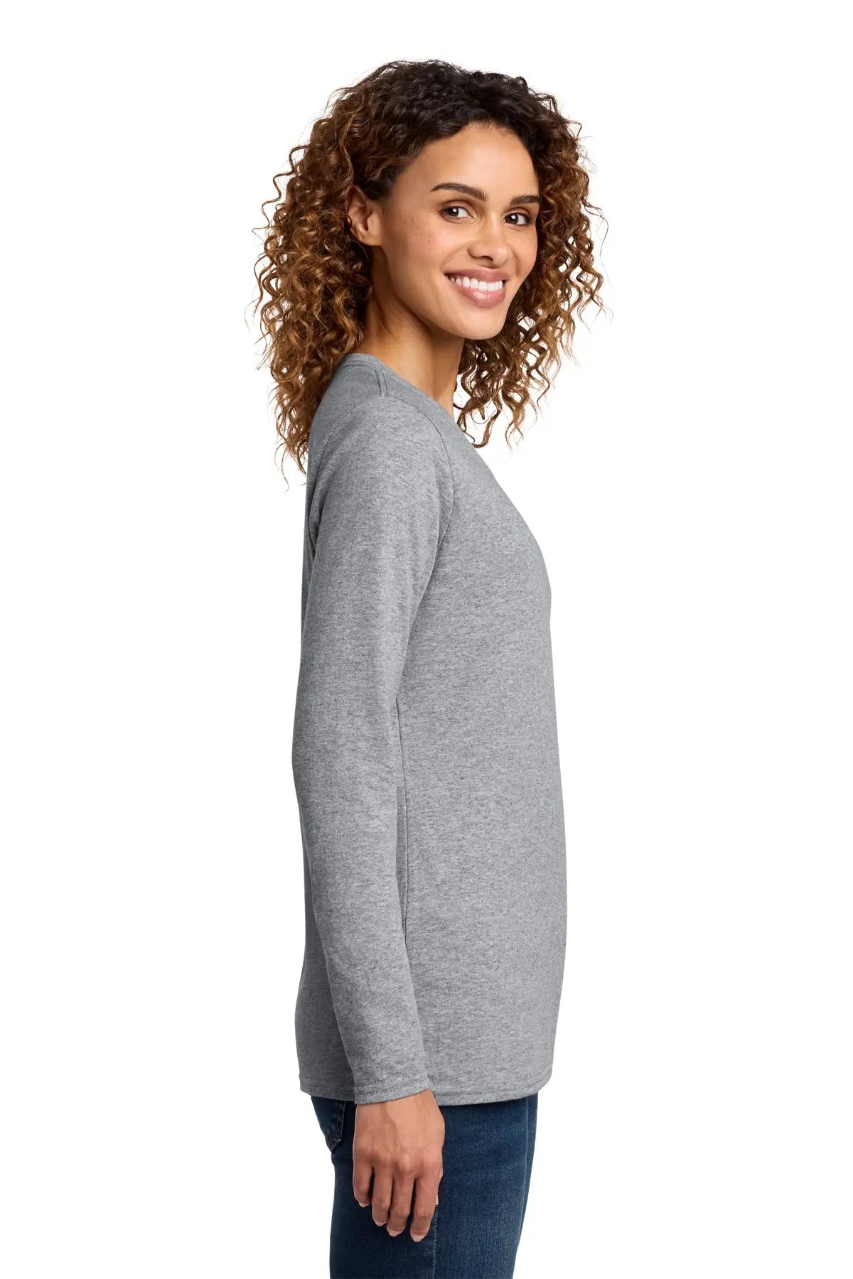Port & Co™ Women's Long Sleeve Core Cotton Tee #LPC54LS