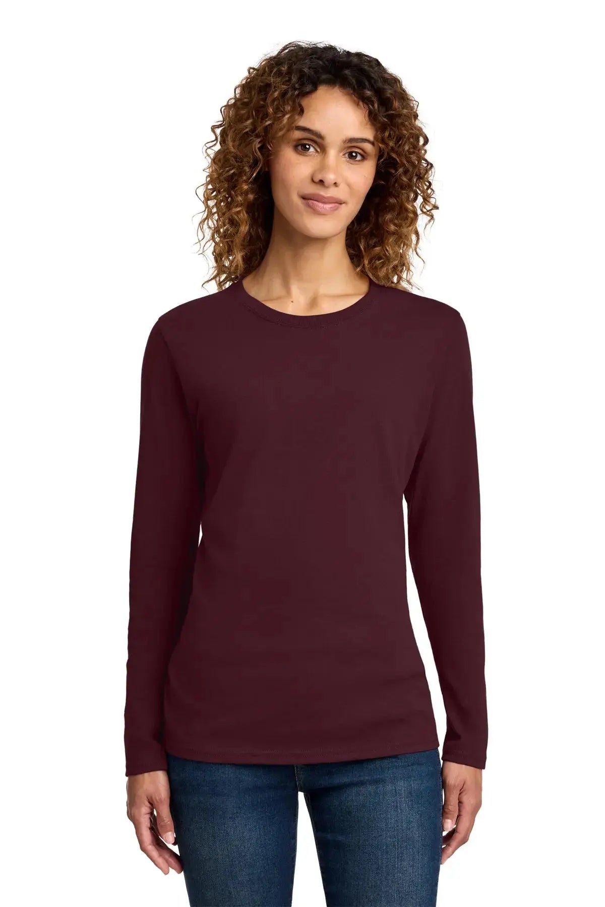 Port & Co™ Women's Long Sleeve Core Cotton Tee #LPC54LS Game Over Merch