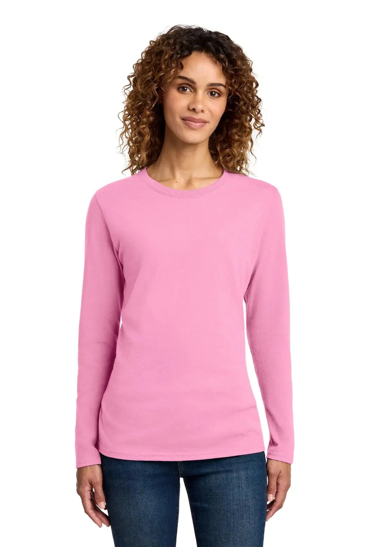 Port & Co™ Women's Long Sleeve Core Cotton Tee #LPC54LS Game Over Merch