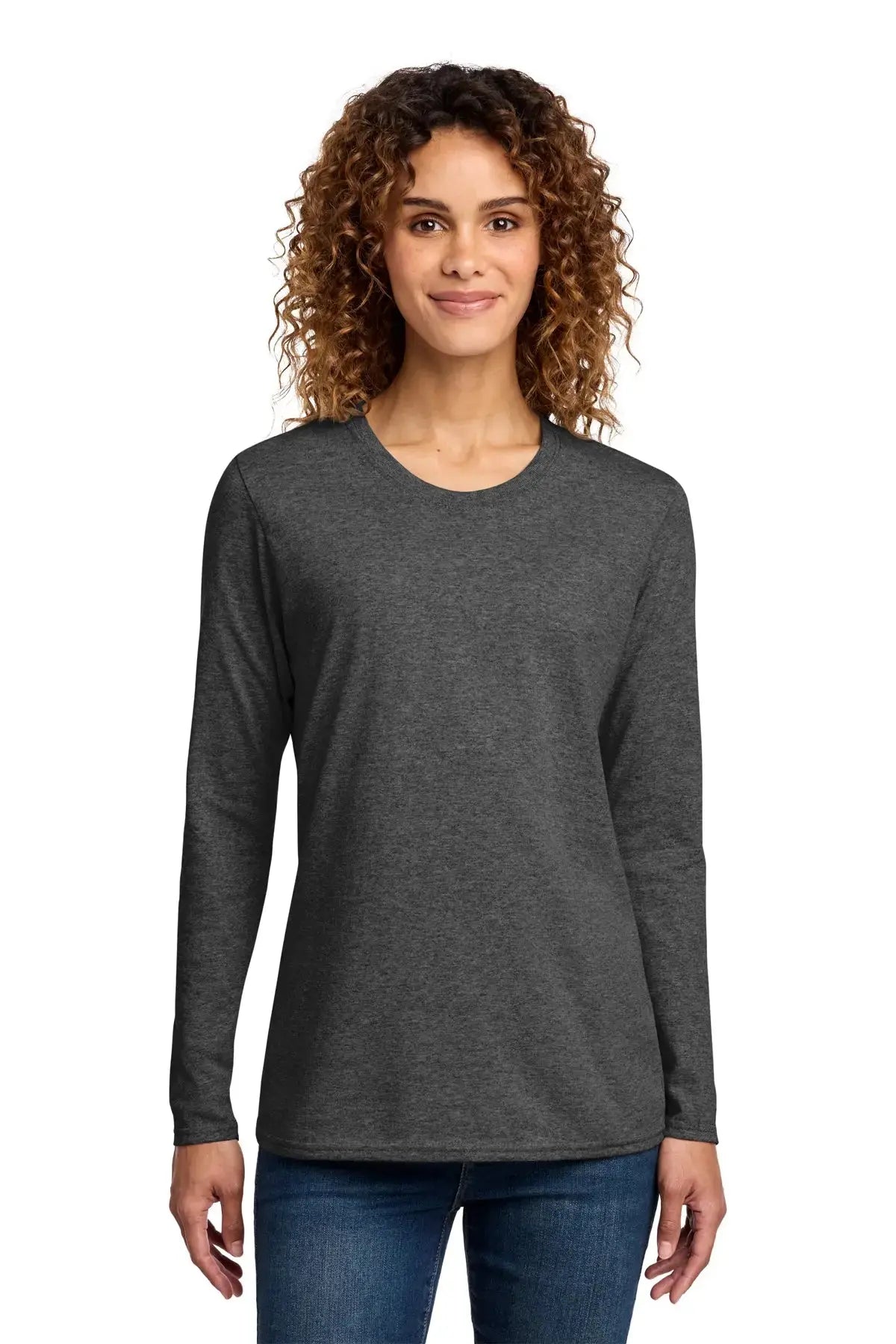 Port & Co™ Women's Long Sleeve Core Cotton Tee #LPC54LS Game Over Merch