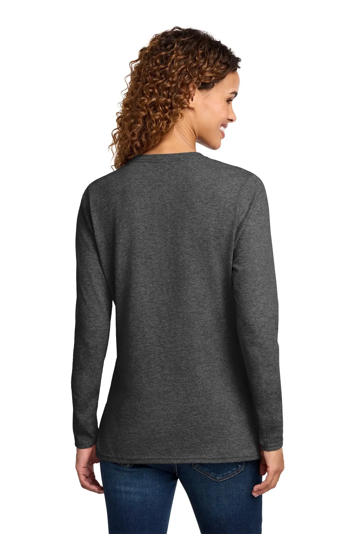 Port & Co™ Women's Long Sleeve Core Cotton Tee #LPC54LS