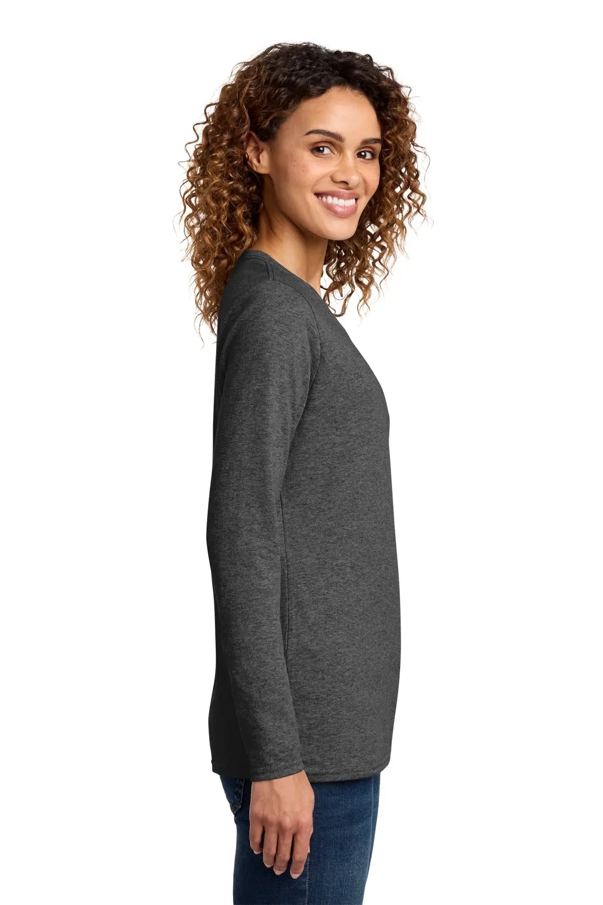 Port & Co™ Women's Long Sleeve Core Cotton Tee #LPC54LS