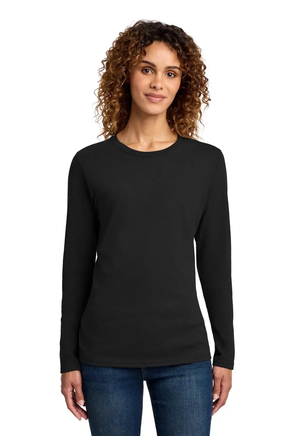 Port & Co™ Women's Long Sleeve Core Cotton Tee #LPC54LS Game Over Merch