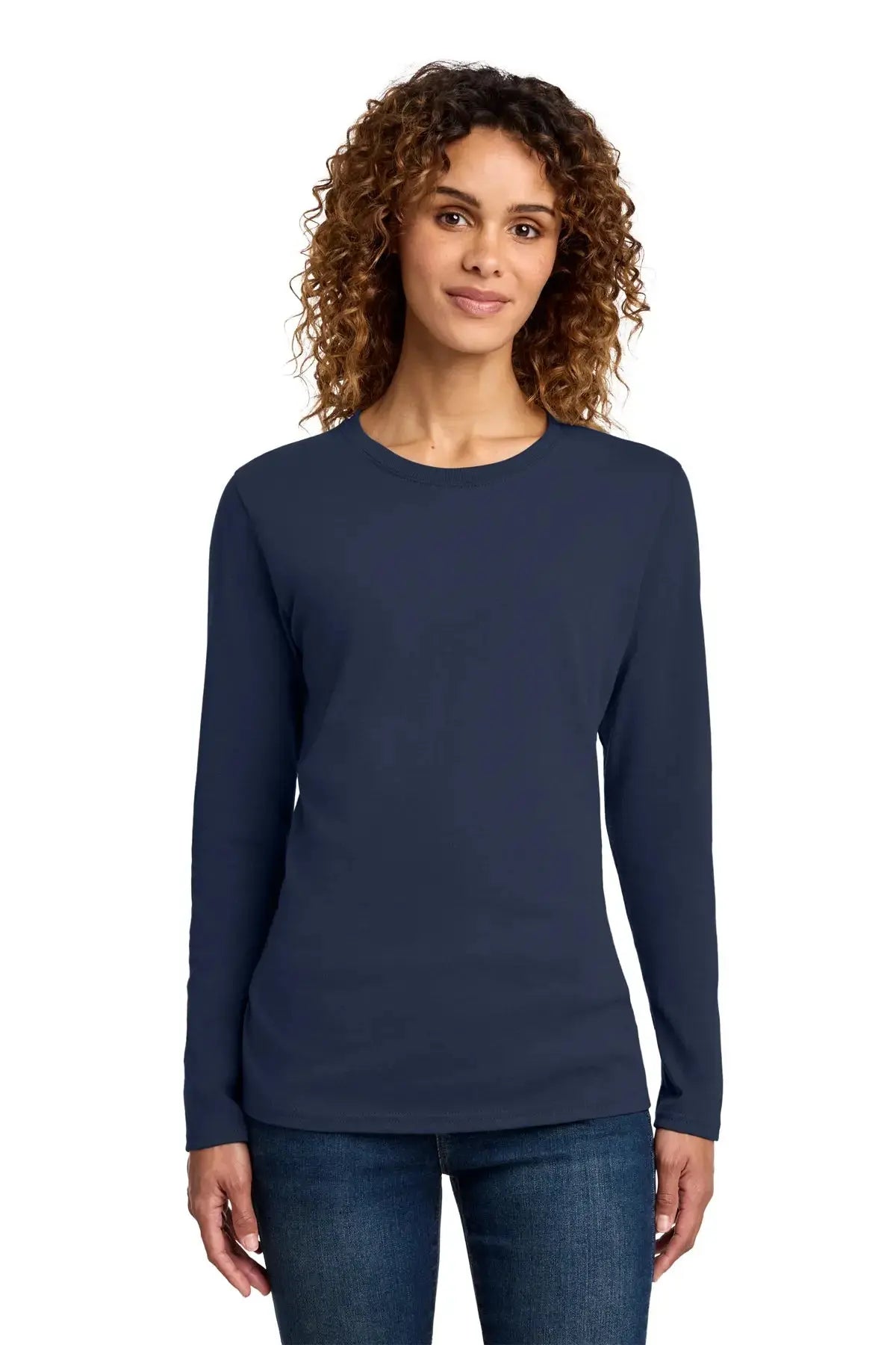 Port & Co™ Women's Long Sleeve Core Cotton Tee #LPC54LS Game Over Merch