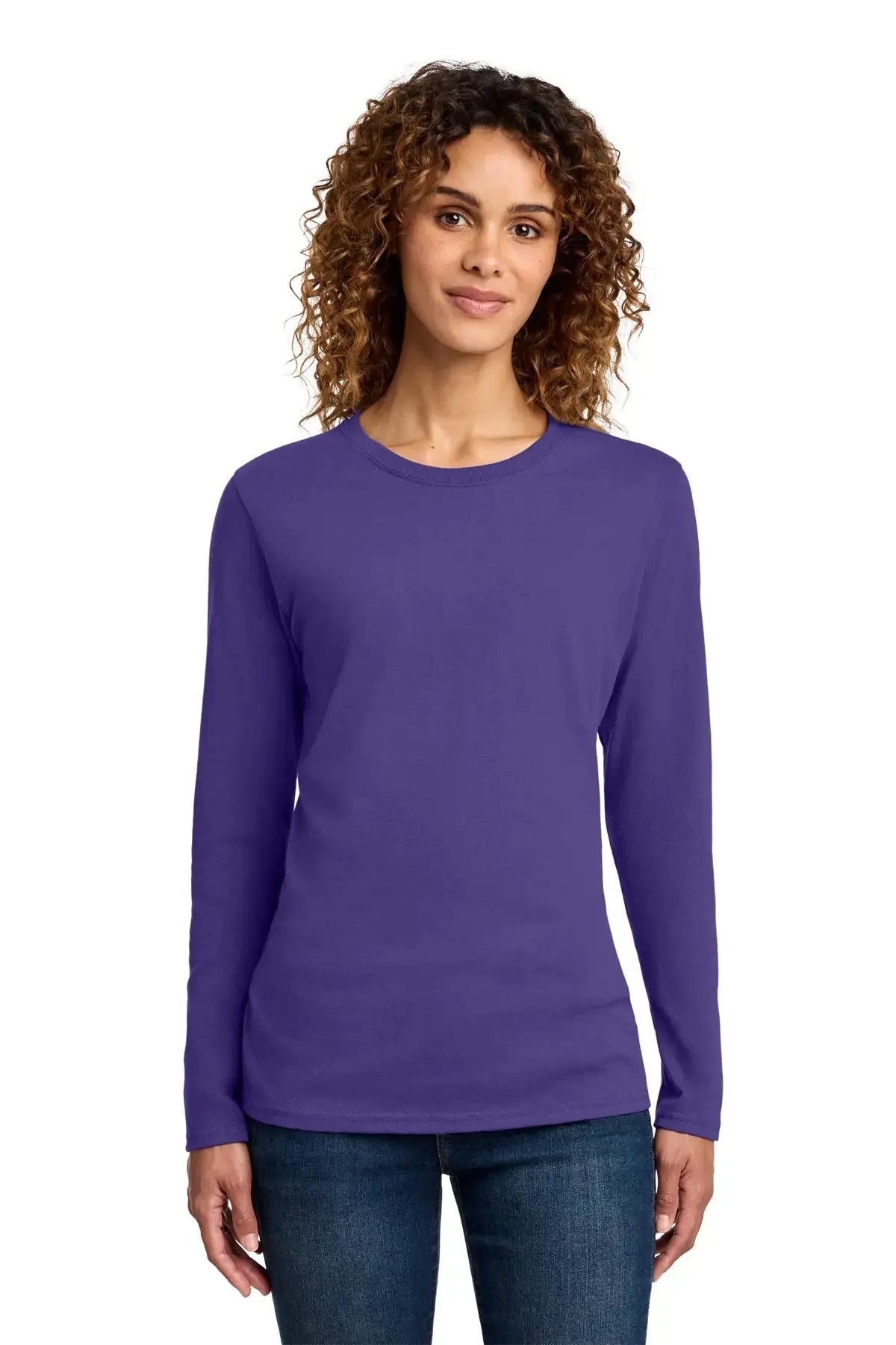 Port & Co™ Women's Long Sleeve Core Cotton Tee #LPC54LS Game Over Merch