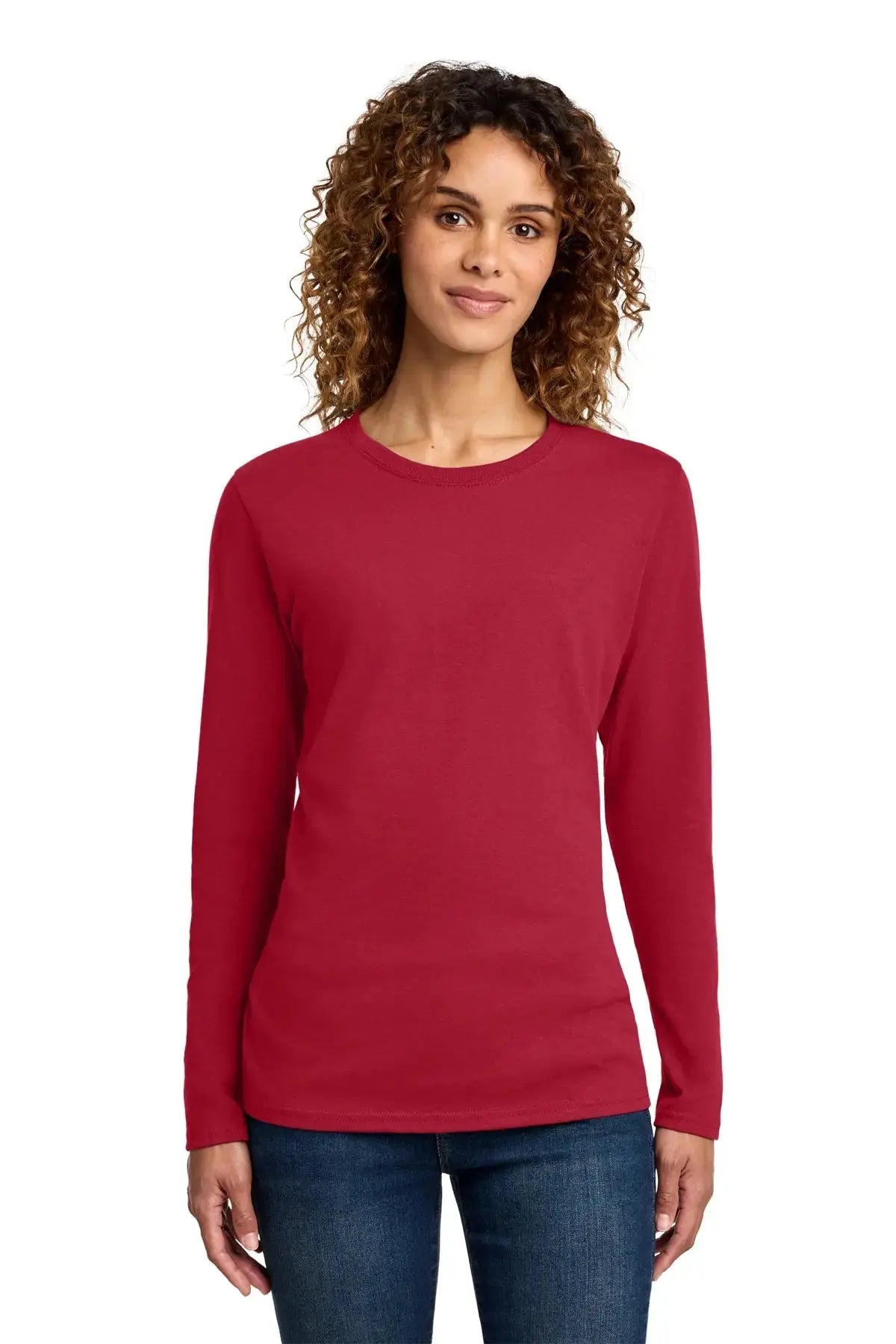 Port & Co™ Women's Long Sleeve Core Cotton Tee #LPC54LS Game Over Merch