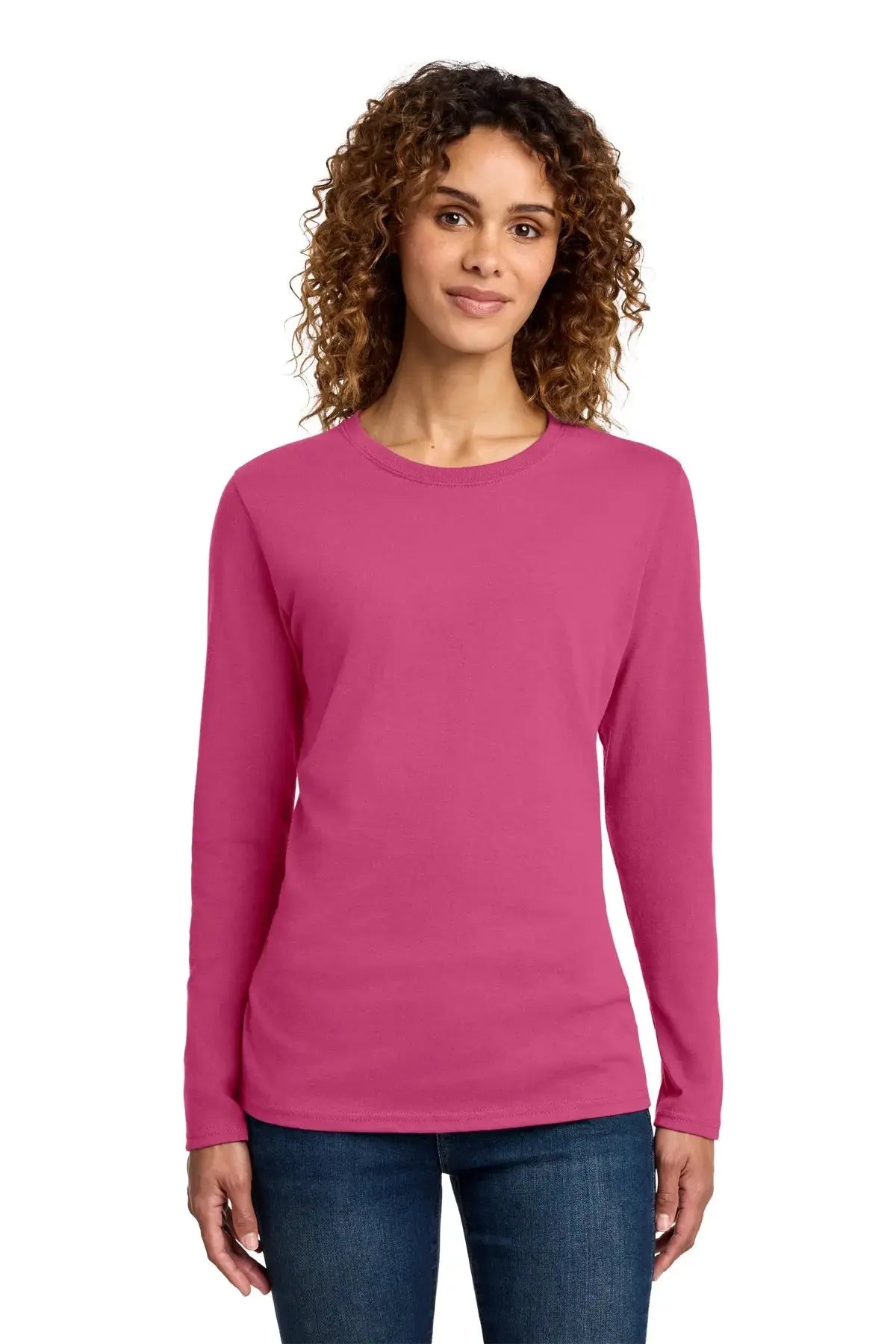Port & Co™ Women's Long Sleeve Core Cotton Tee #LPC54LS Game Over Merch