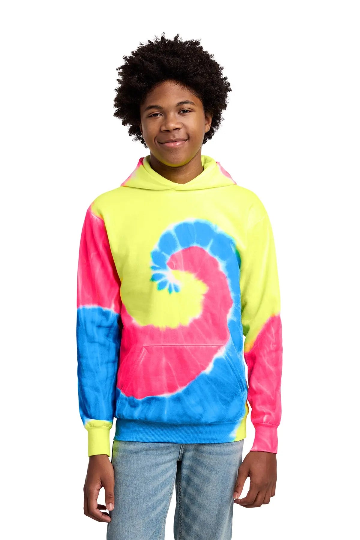 Port & Co™ Youth Tie-Dye Pullover Hooded Sweatshirt #PC146Y