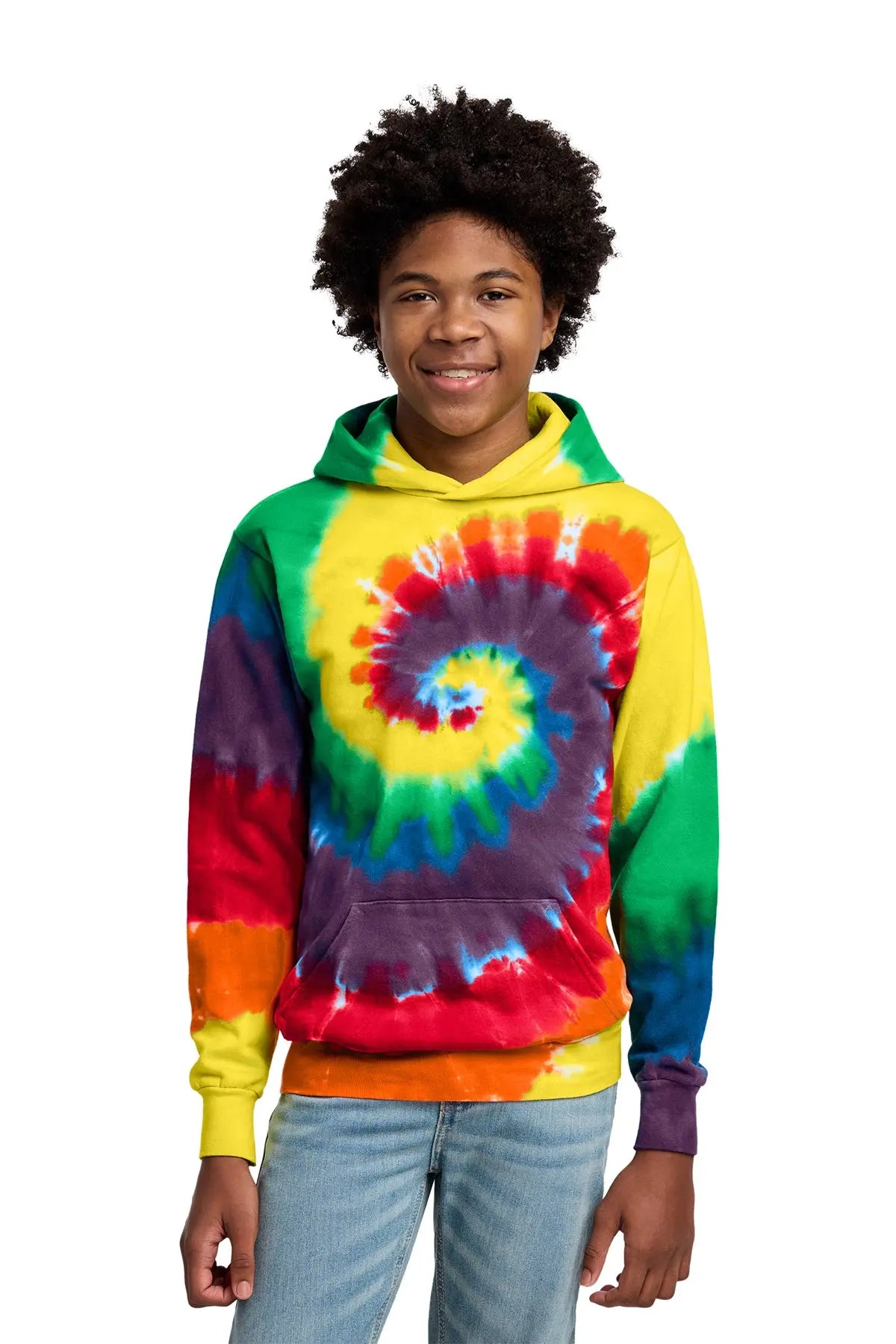 Port & Co™ Youth Tie-Dye Pullover Hooded Sweatshirt #PC146Y