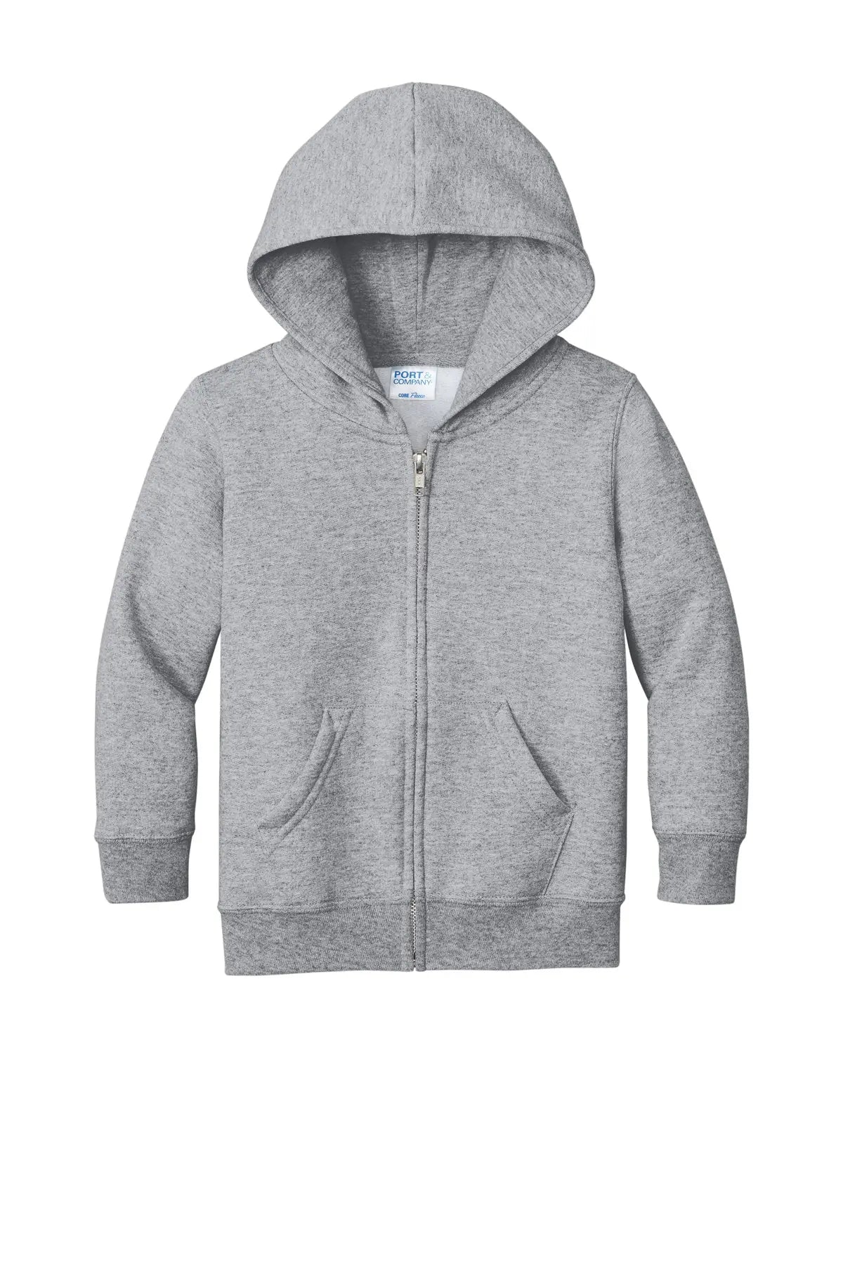 Port & Co™ Toddler Core Fleece Full-Zip Hooded Sweatshirt #CAR78TZH