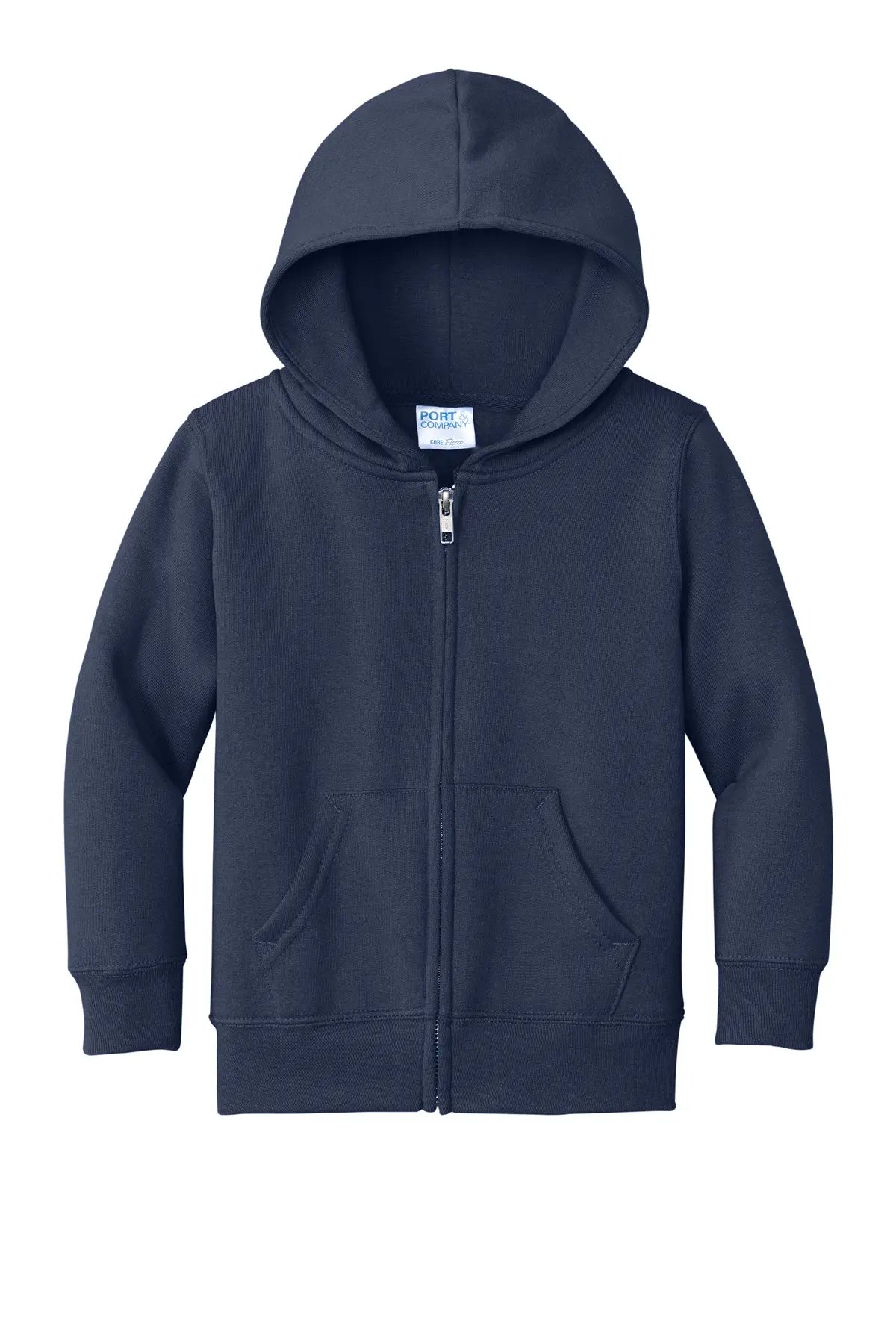 Port & Co™ Toddler Core Fleece Full-Zip Hooded Sweatshirt #CAR78TZH