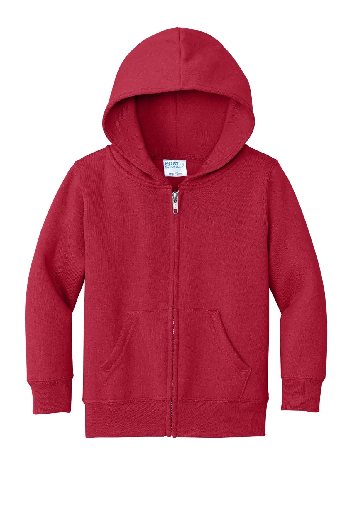 Port & Co™ Toddler Core Fleece Full-Zip Hooded Sweatshirt #CAR78TZH