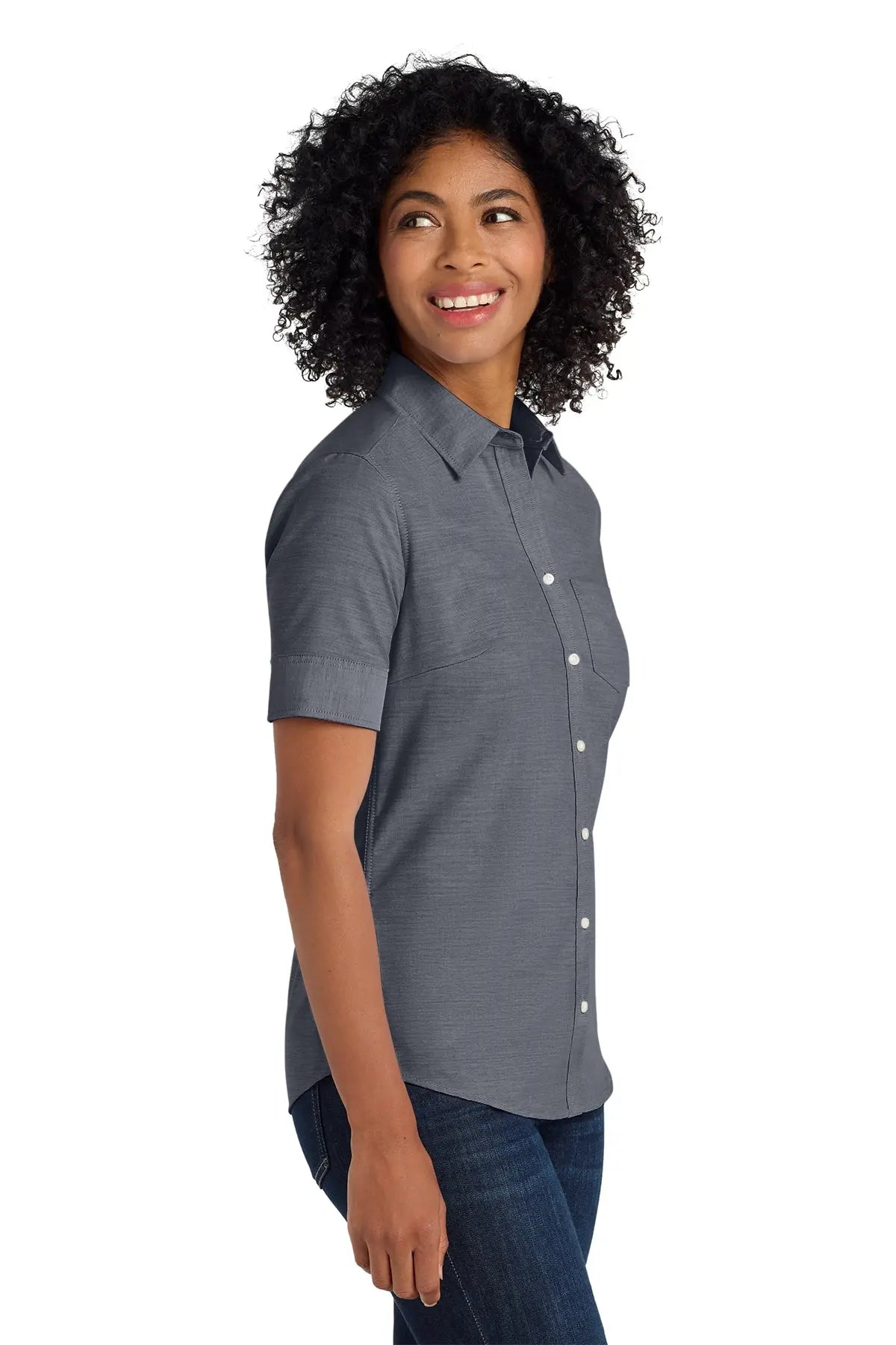 Port Authority® Women's Short Sleeve SuperPro™ Oxford Shirt #L659
