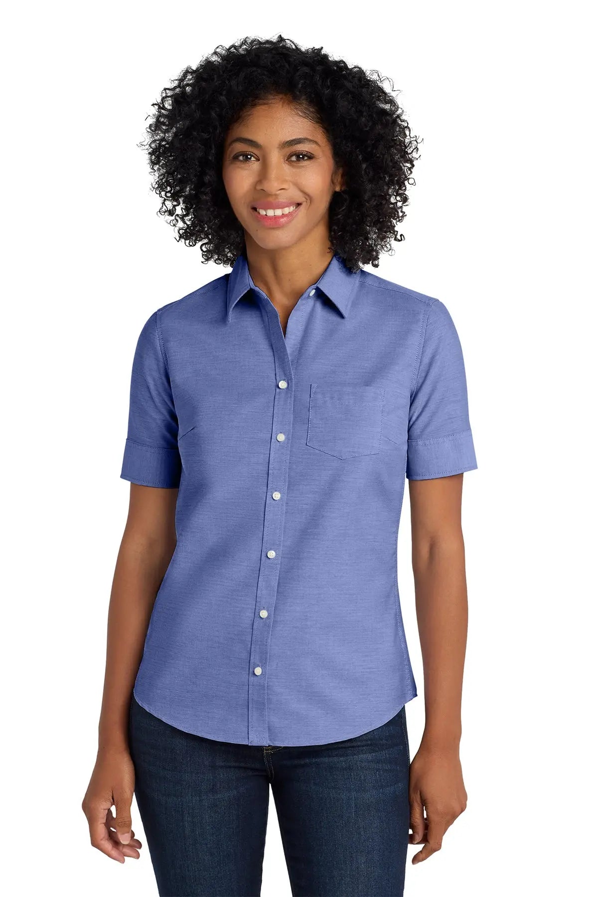 Port Authority® Women's Short Sleeve SuperPro™ Oxford Shirt #L659
