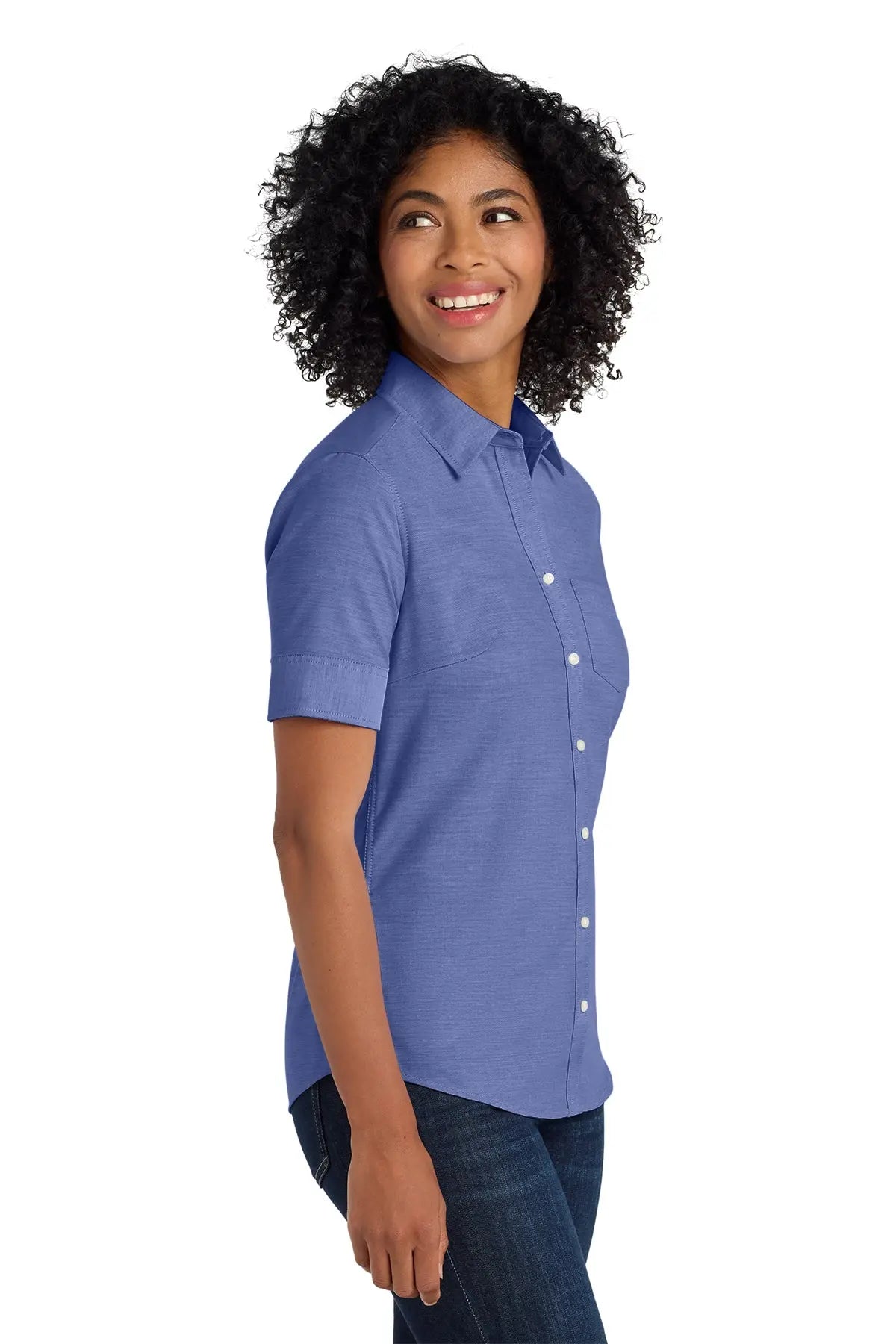 Port Authority® Women's Short Sleeve SuperPro™ Oxford Shirt #L659